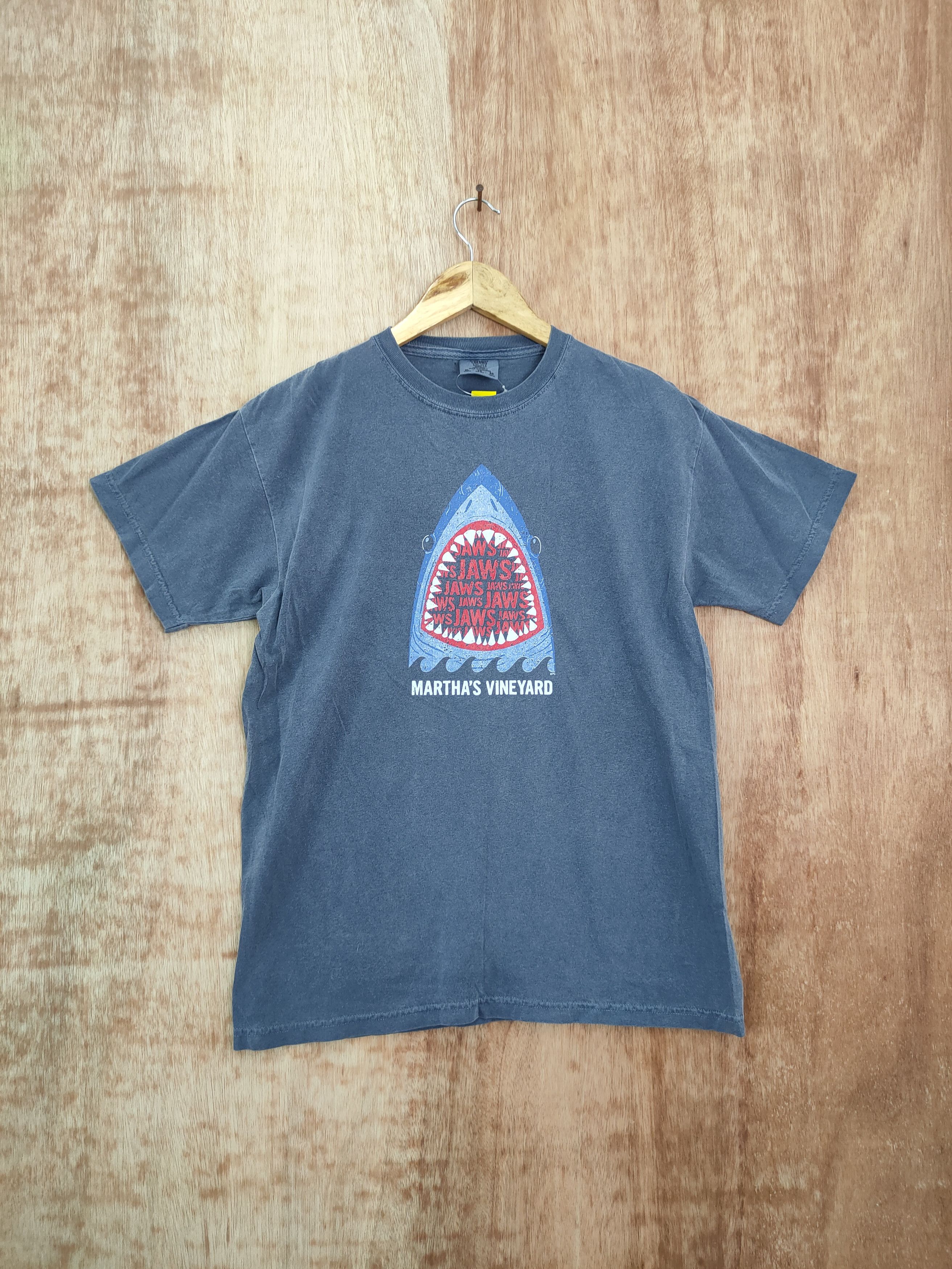 Vintage DLL Martha's Vine Yard Jaws big logo movie vintage tee #998 Size US M / EU 48-50 / 2 - 2 Thumbnail