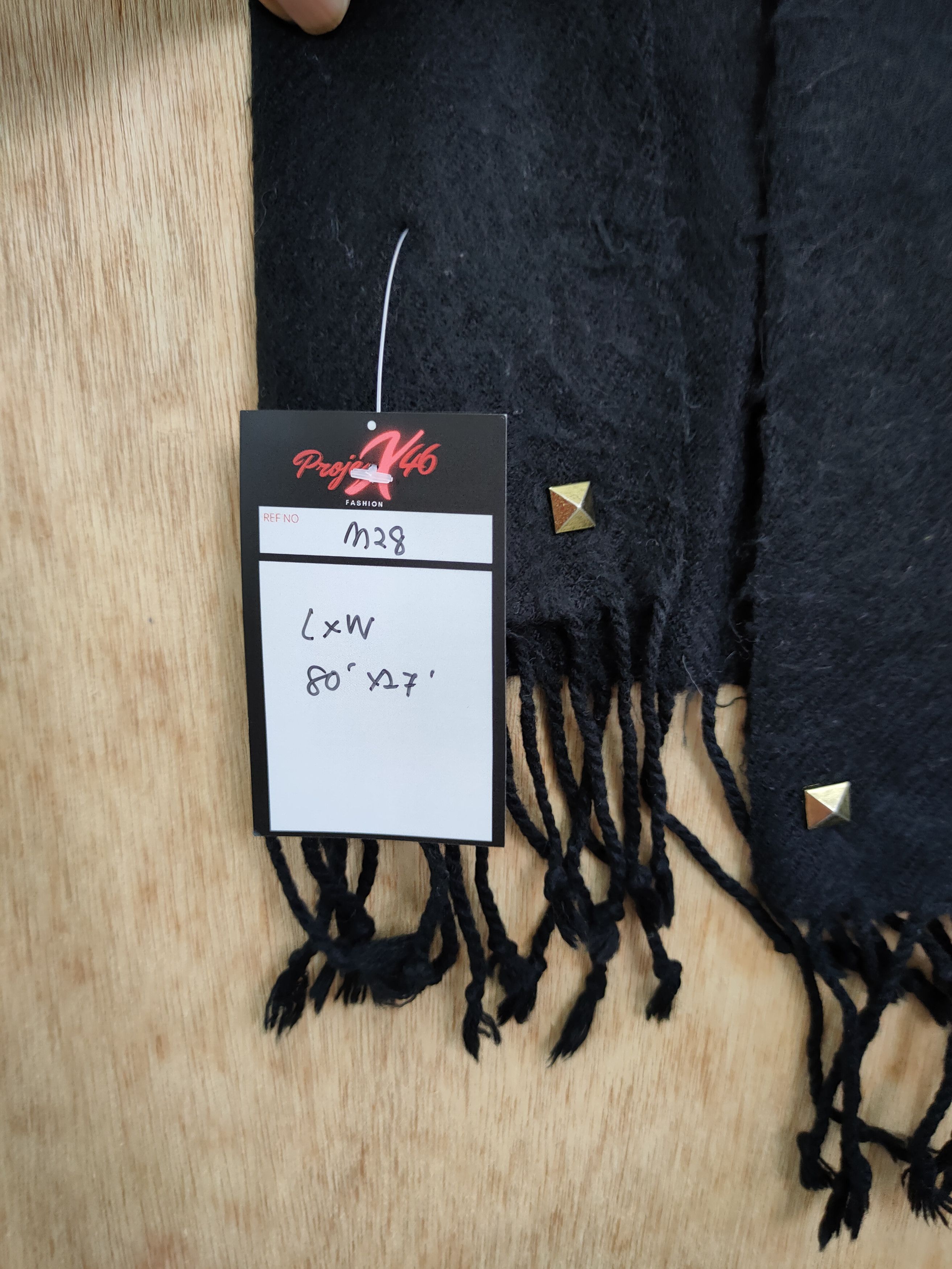 Japanese Brand japan seditionaries black mufflers scarves #m28 DL Size ONE SIZE - 4 Thumbnail