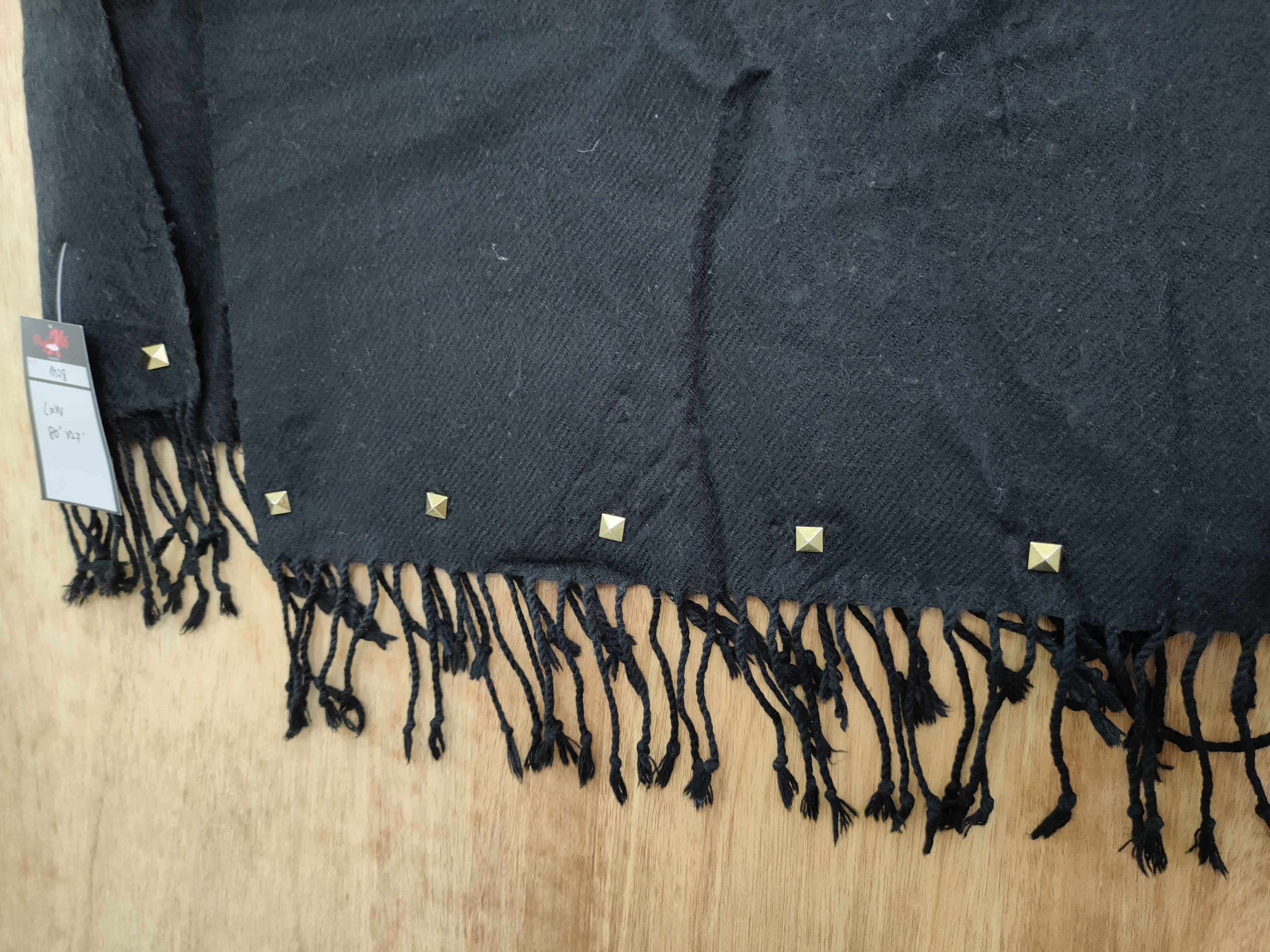Japanese Brand japan seditionaries black mufflers scarves #m28 DL Size ONE SIZE - 5 Thumbnail
