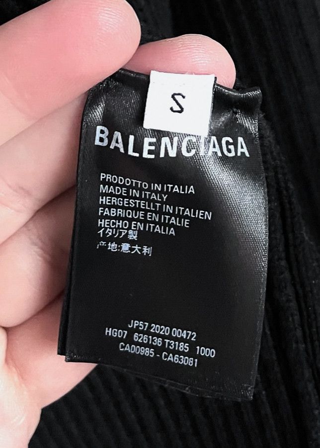 Balenciaga Balenciaga Black Ribbed Cotton Buttoned Sweater Size S / US 4 / IT 40 - 6 Thumbnail