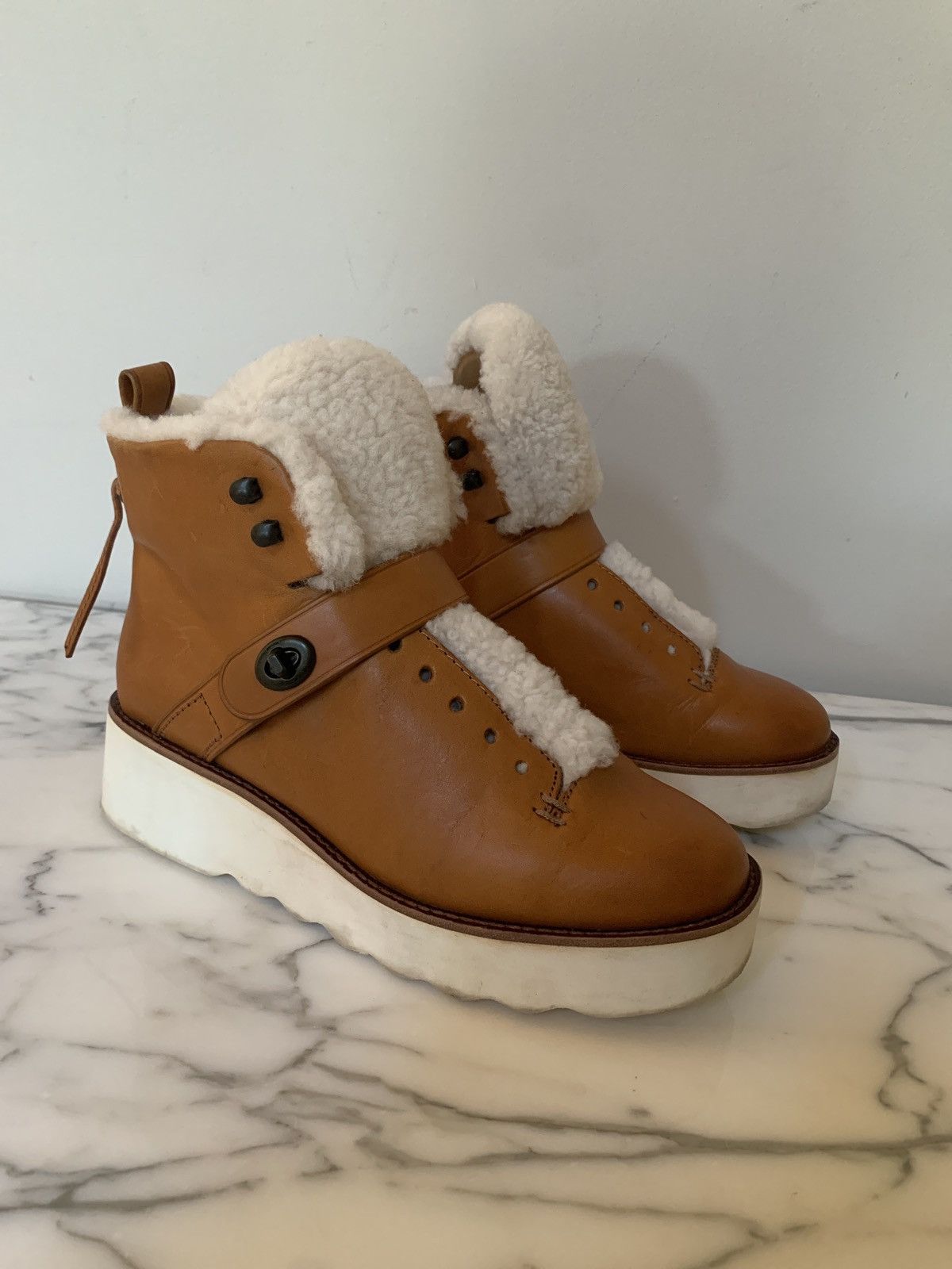 Coach urban hiker shearling best sale