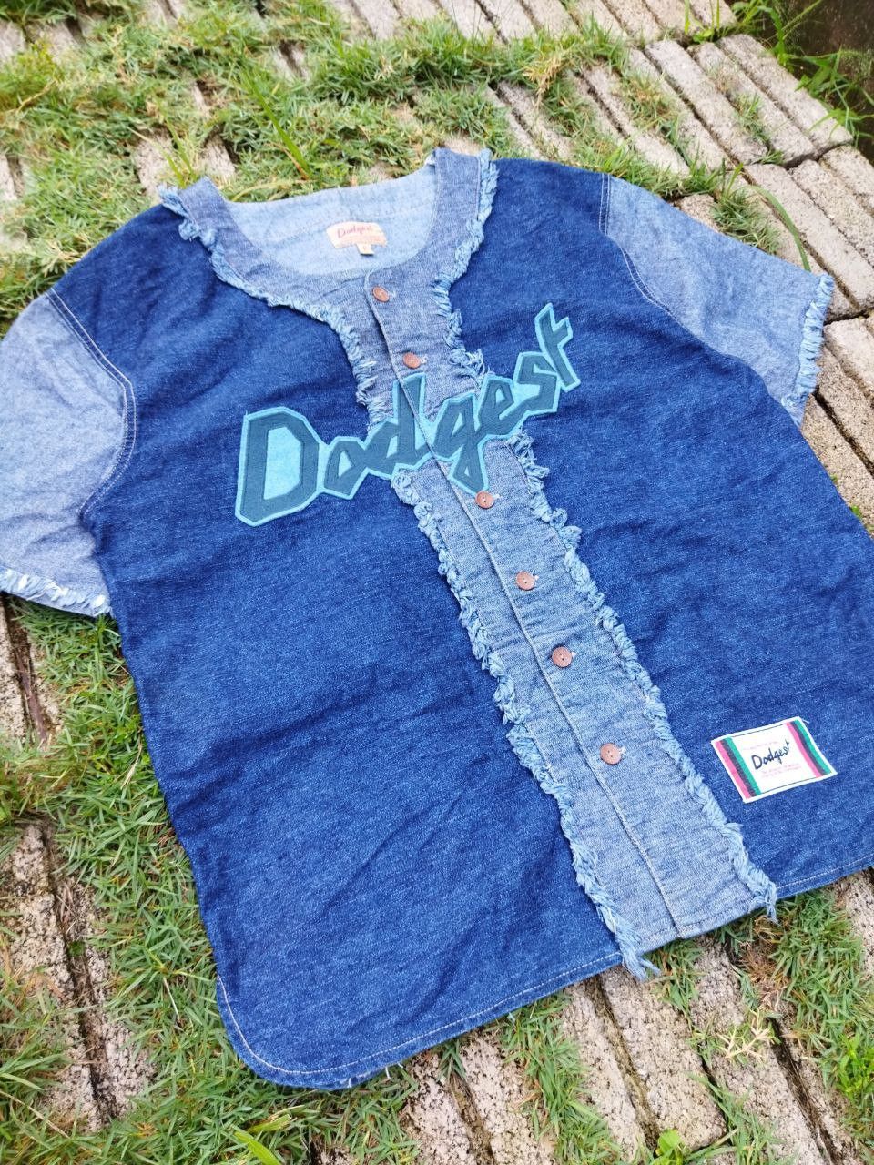 Japanese Brand Japanese Dodgest Baseball Denim Shirt Size US XL / EU 56 / 4 - 3 Thumbnail