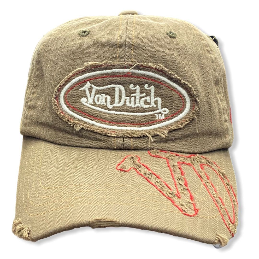Distressed Denim VON DUTCH CAP DISTRESSED PATCHERS STYLE | Grailed