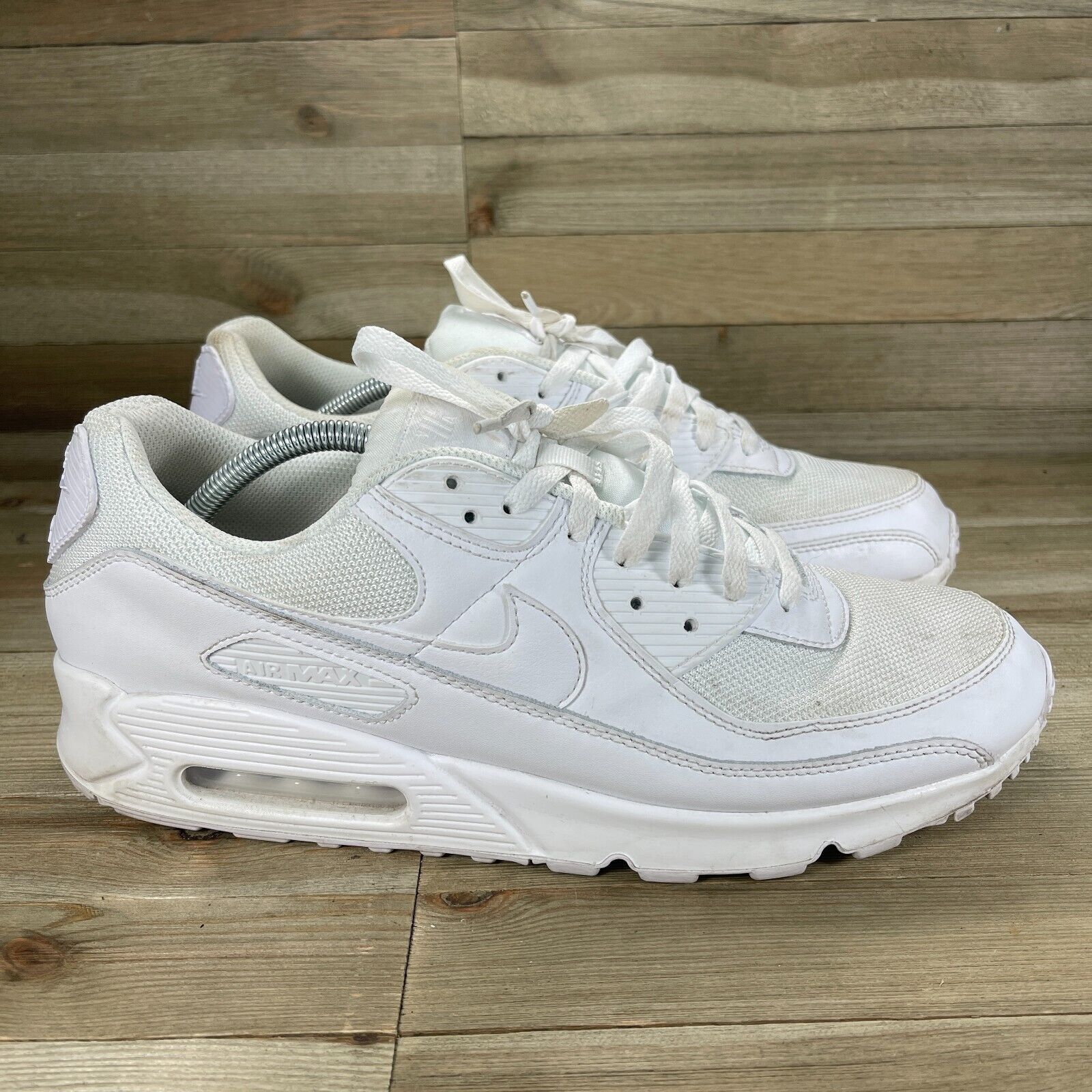 nike air max 90 sneakers in triple white