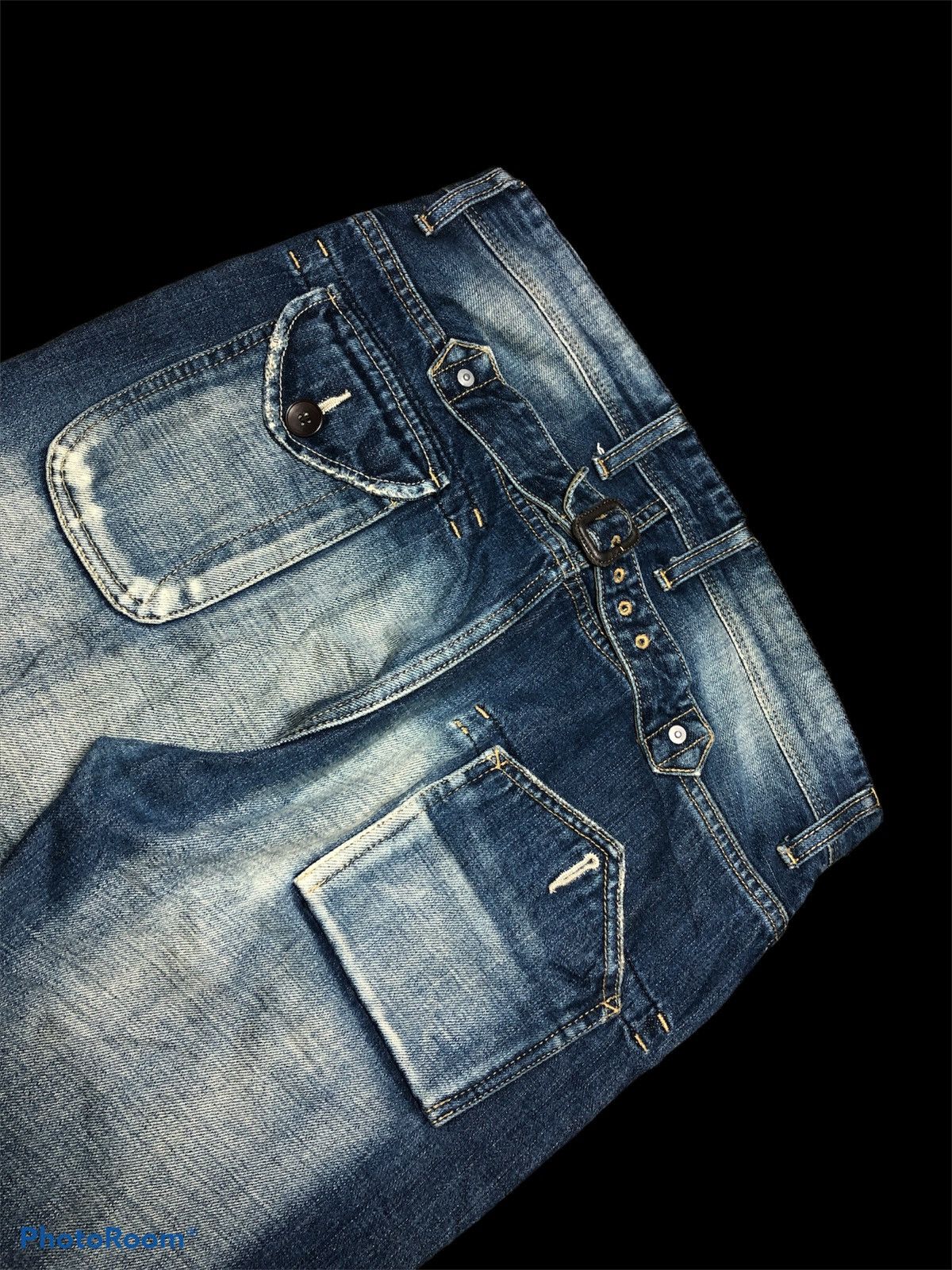 Paul Smith × R.Newbold WASHED⚡️⚡️R.NEWBOLD BUCKLE BACK BAKERPANTS DENIM Size US 31 - 4 Thumbnail