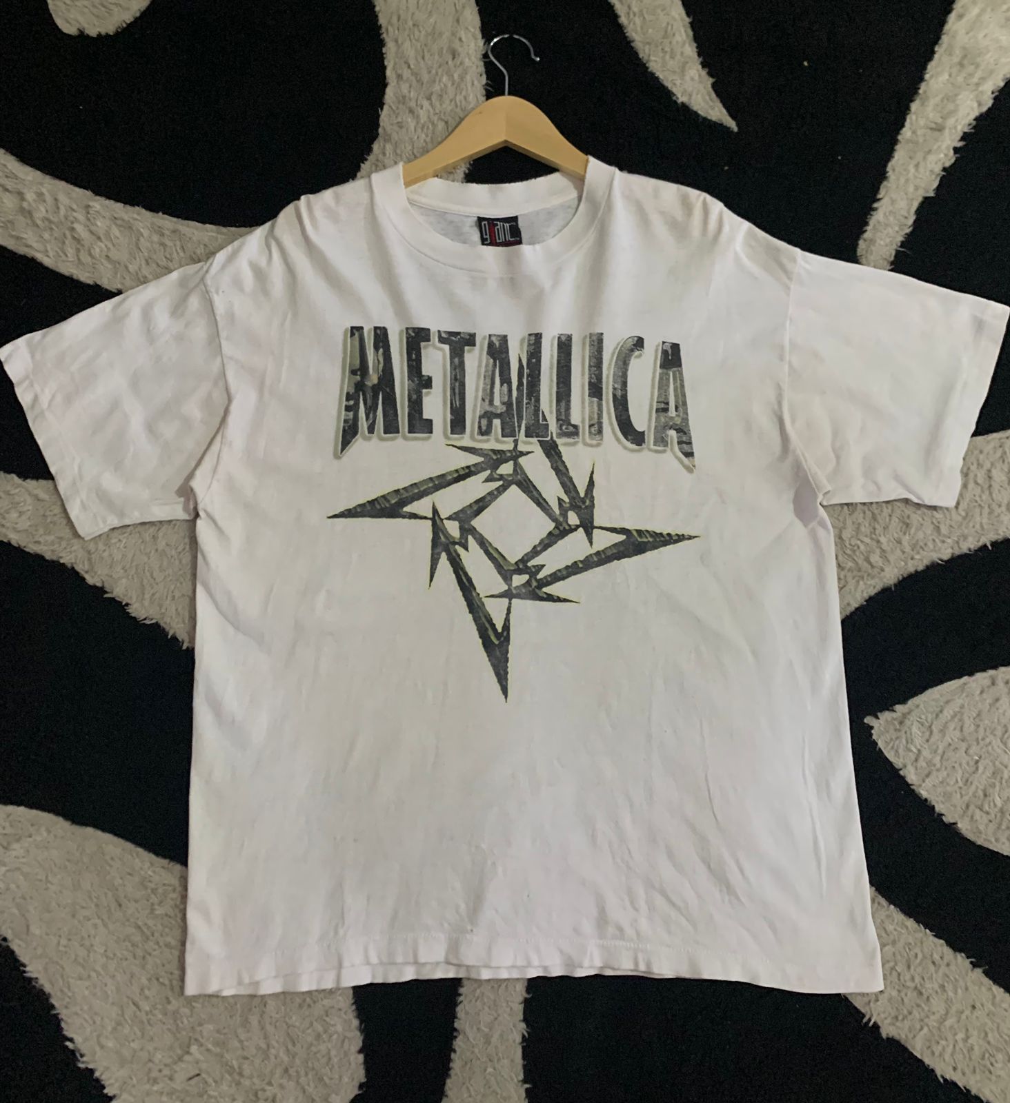T-shirt Vintage Metallica Années 90 - Dessin Animé Caricature, Taille XL, Occasion Bon état