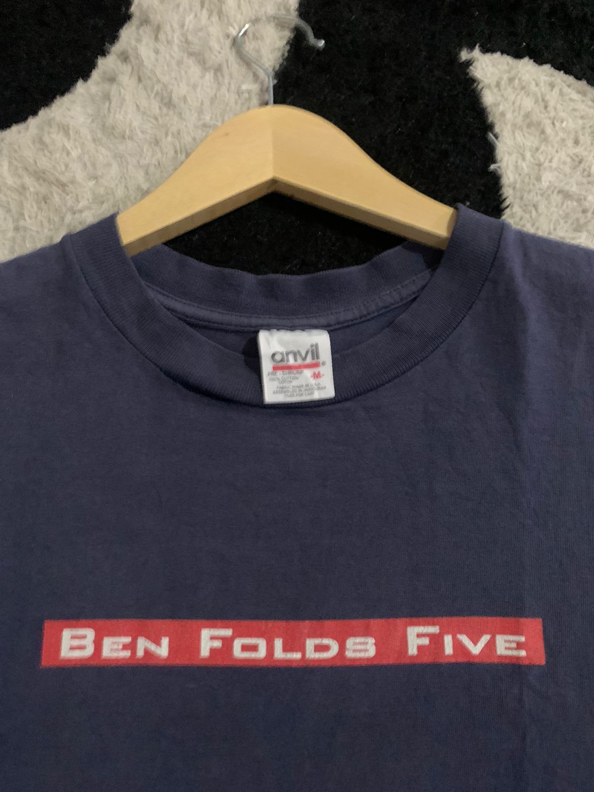 Anvil × Band Tees × Vintage Vintage 90s Ben Folds Five Tour Shirt Size US M / EU 48-50 / 2 - 1 Thumbnail