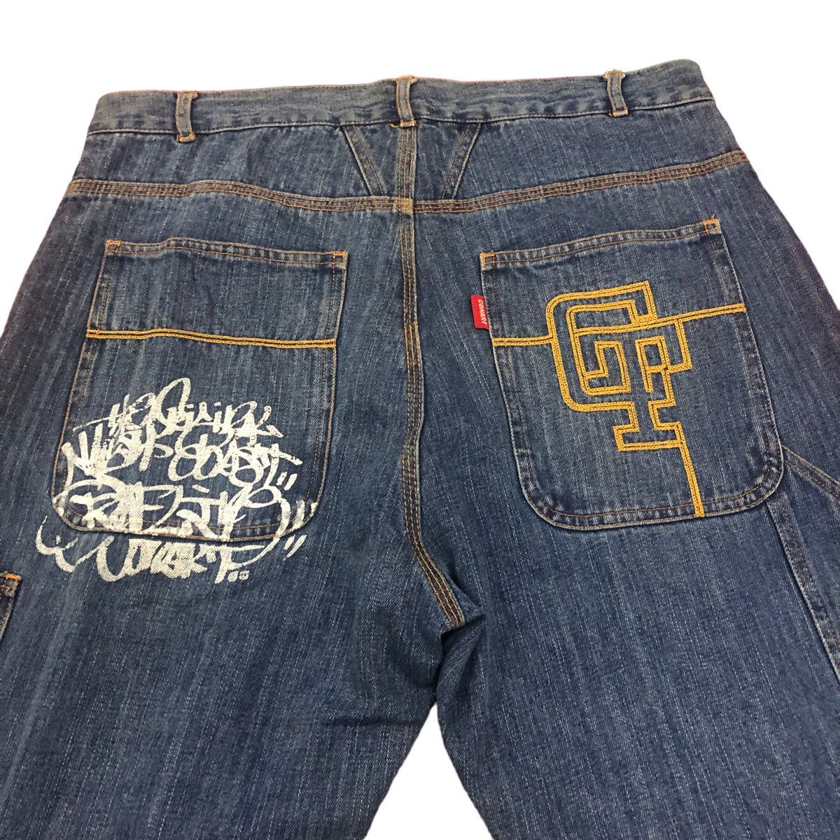 JNCO Vintage Conart Double Knee hip hop loose jeans mudwash jeans Size US 34 / EU 50 - 4 Thumbnail