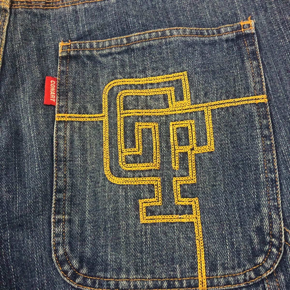 JNCO Vintage Conart Double Knee hip hop loose jeans mudwash jeans Size US 34 / EU 50 - 5 Thumbnail