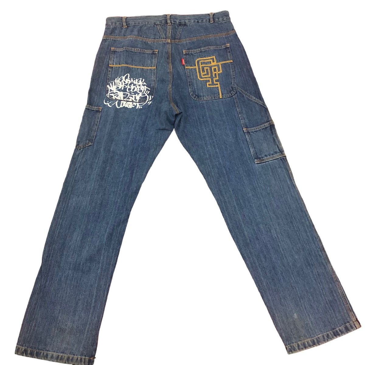 JNCO Vintage Conart Double Knee hip hop loose jeans mudwash jeans Size US 34 / EU 50 - 1 Thumbnail