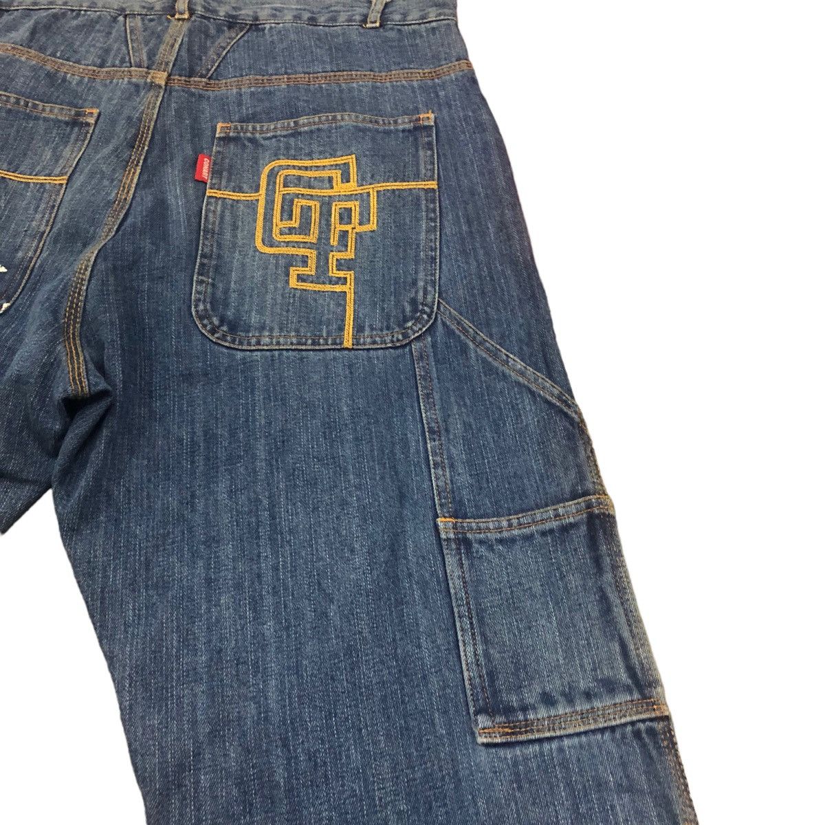 JNCO Vintage Conart Double Knee hip hop loose jeans mudwash jeans Size US 34 / EU 50 - 3 Thumbnail