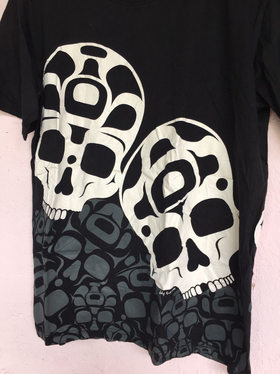 Other Art Andy Everson Skull black shirt Size US L / EU 52-54 / 3 - 3 Thumbnail