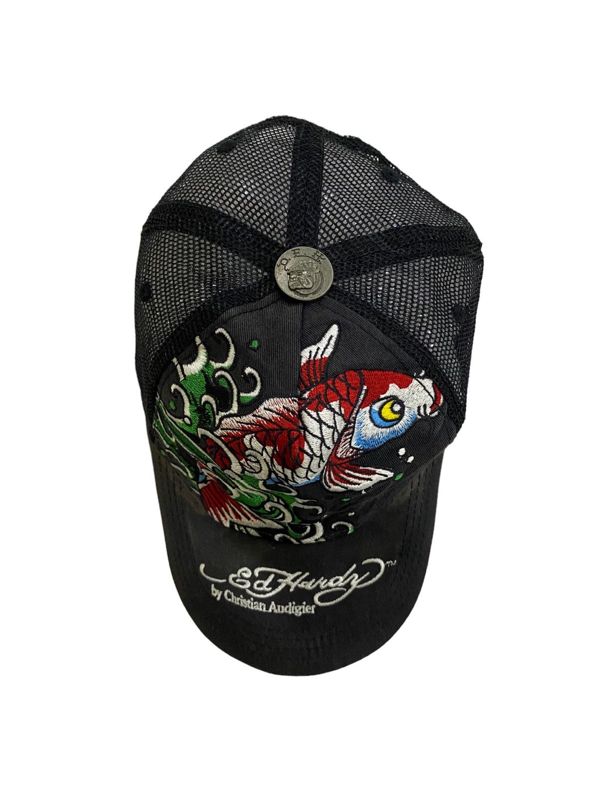 Christian Audigier × Ed Hardy × Vintage Ed Hardy by Christian Audigier koi fish embroidered logo hat Size ONE SIZE - 2 Thumbnail