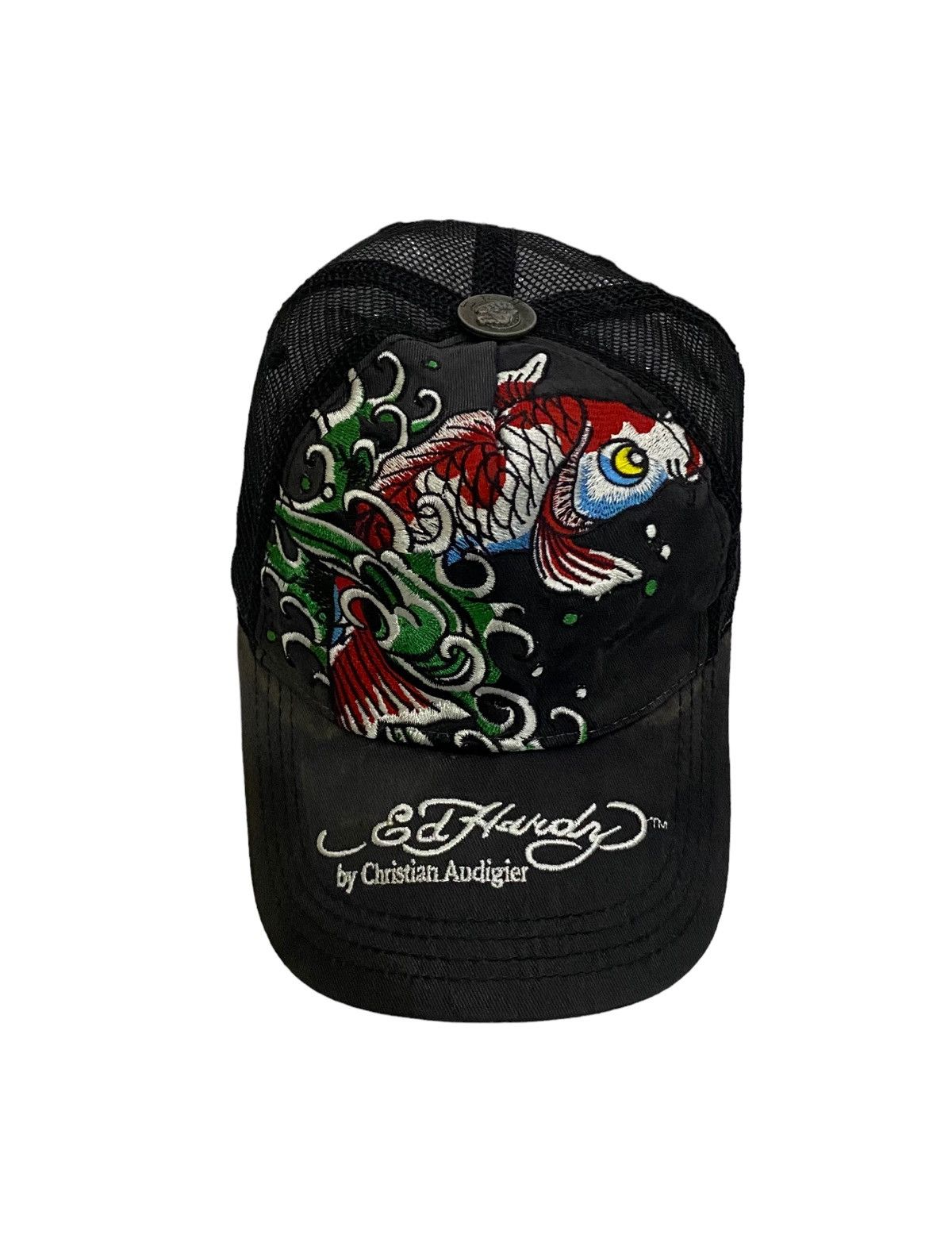 Vintage Early 2000s Ed Hardy by Christian Audigier Koi Fish Trucker Hat Y2K  One Size -  India