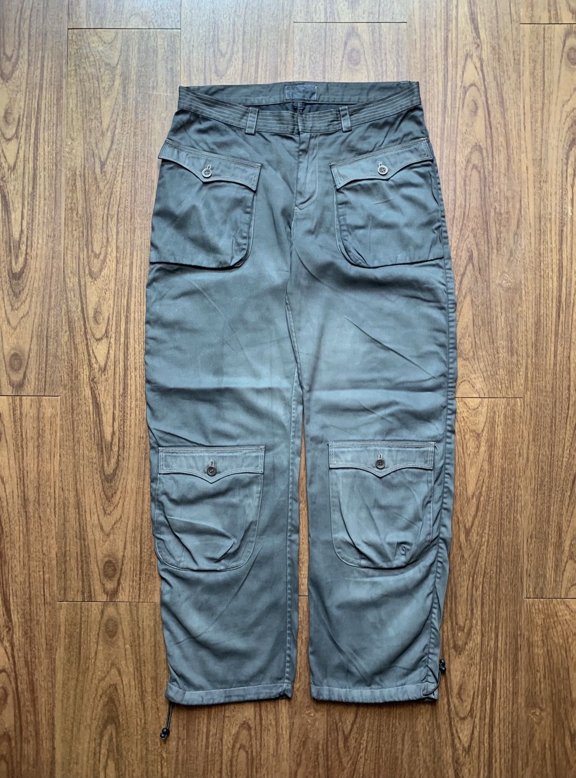 me ISSEY MIYAKE Carabiner Belt Pants Bottoms MI01FF801 Gray x black ‐