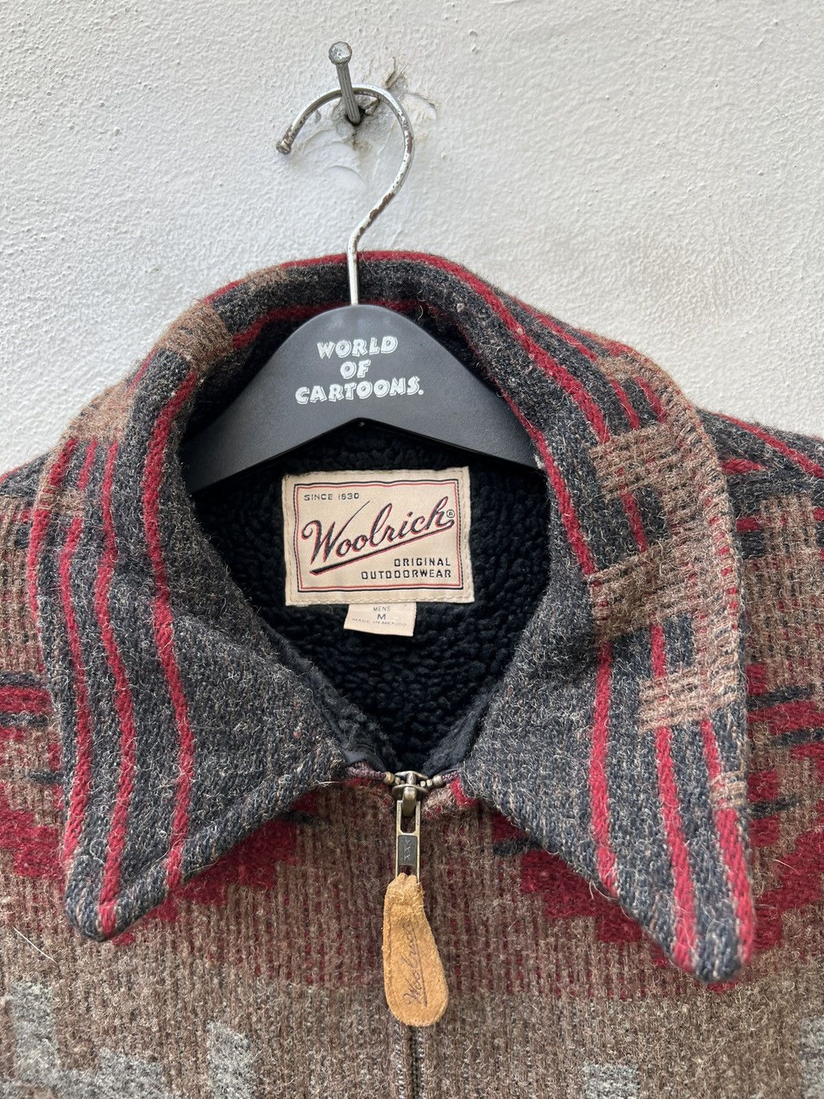 Vintage × Woolrich Woolen Mills Vintage 90s Woolrich Sherpa Lined Navajo Wool Jacket Winter Size US M / EU 48-50 / 2 - 7 Thumbnail
