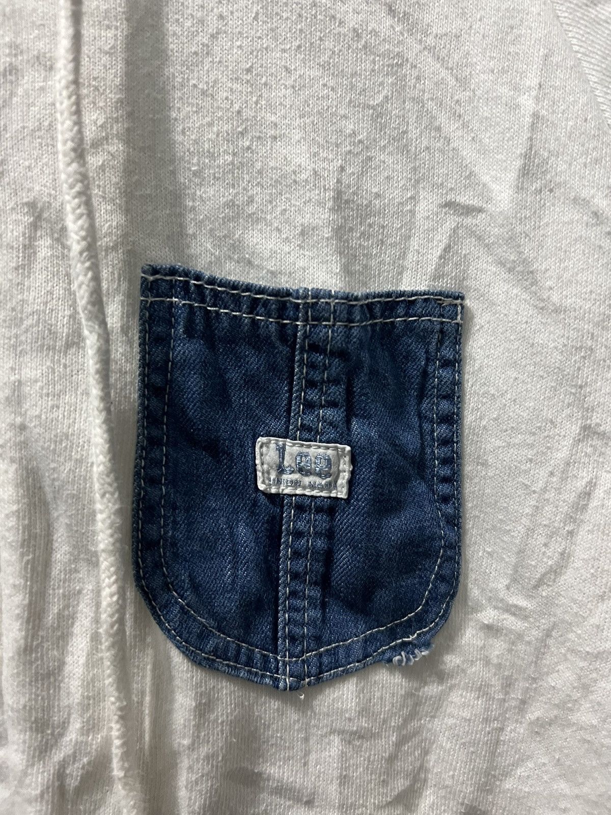 Lee Vintage Lee Sanforized Shrunk Denim Hoodie/Sweater Size US L / EU 52-54 / 3 - 6 Thumbnail