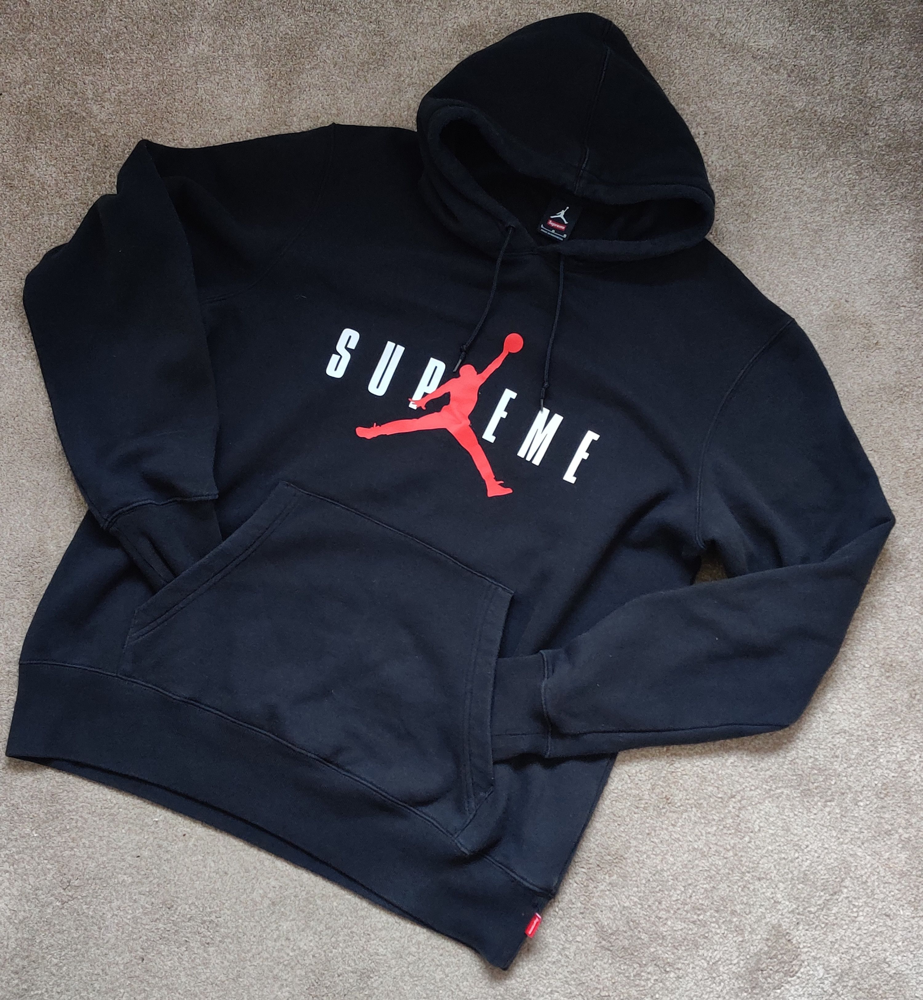 black supreme jordan hoodie