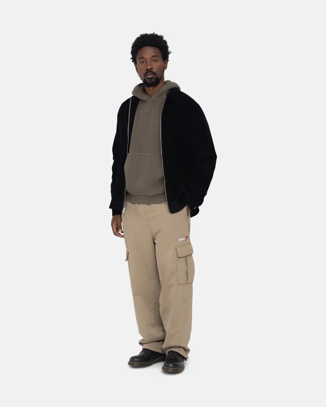 Cotton knit hoodie hot sale