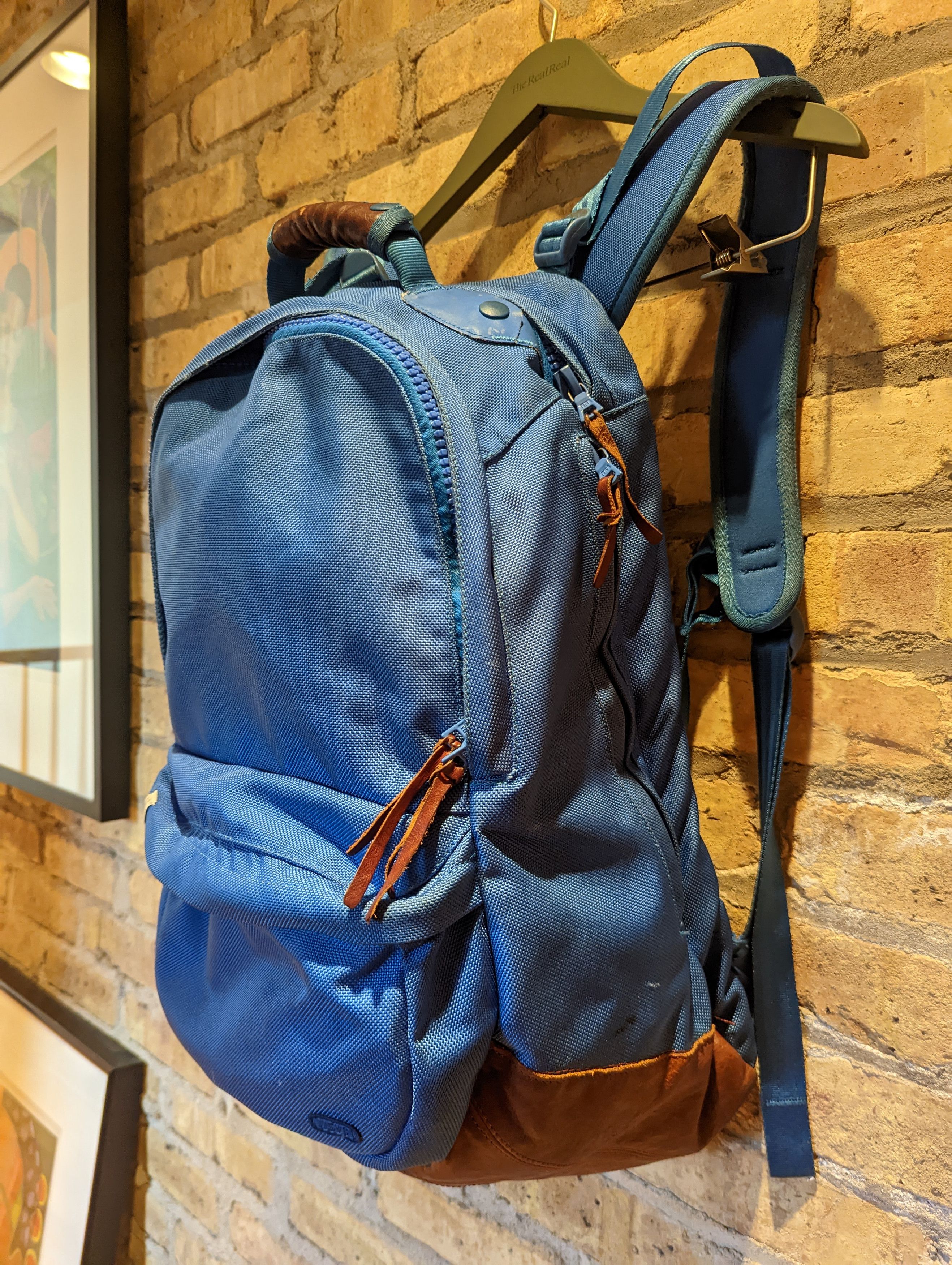 Visvim Visvim Ballistic 22L Backpack Cordura Blue Brown Leather Size ONE SIZE - 13 Thumbnail