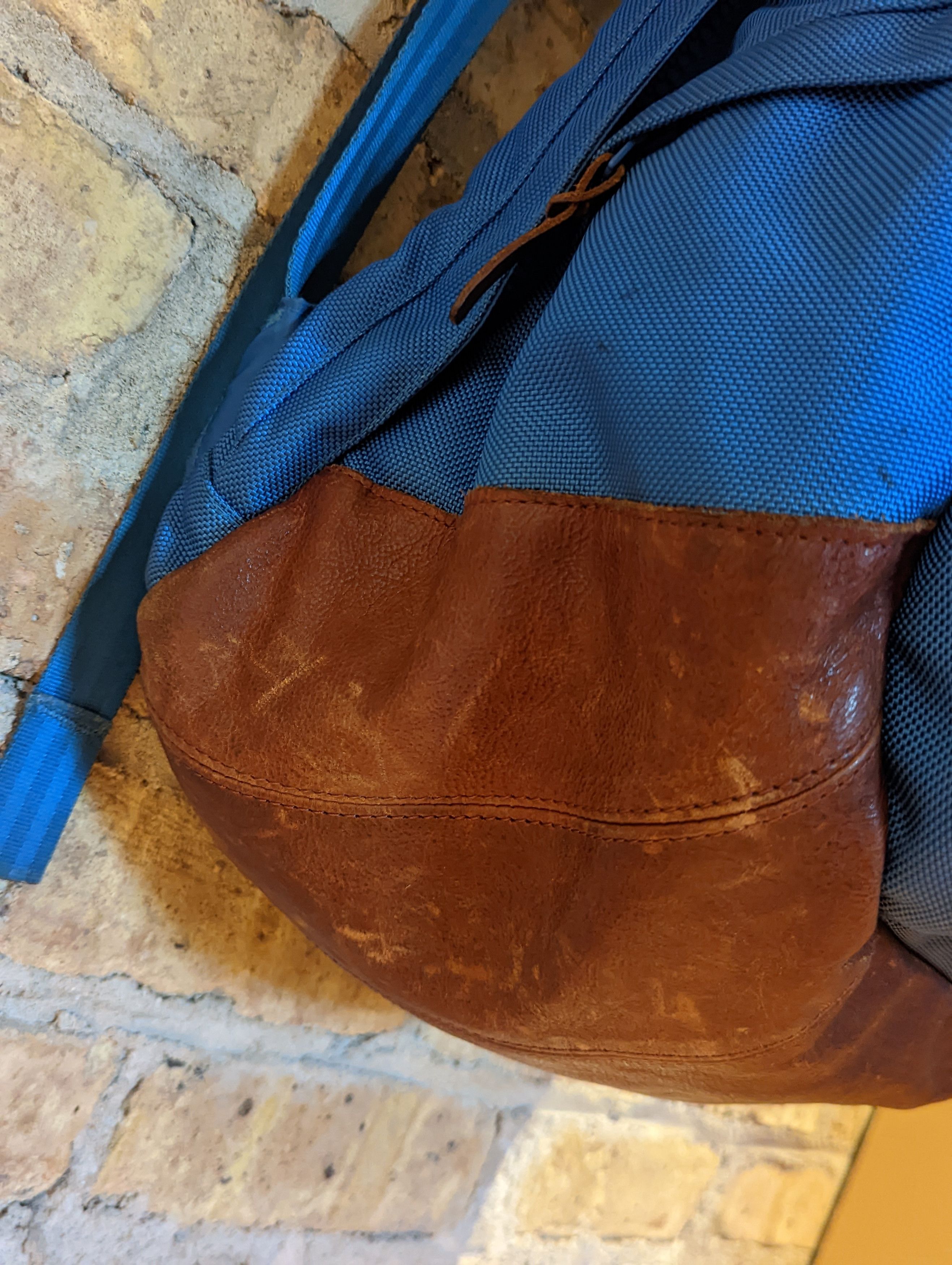 Visvim Visvim Ballistic 22L Backpack Cordura Blue Brown Leather Size ONE SIZE - 9 Thumbnail