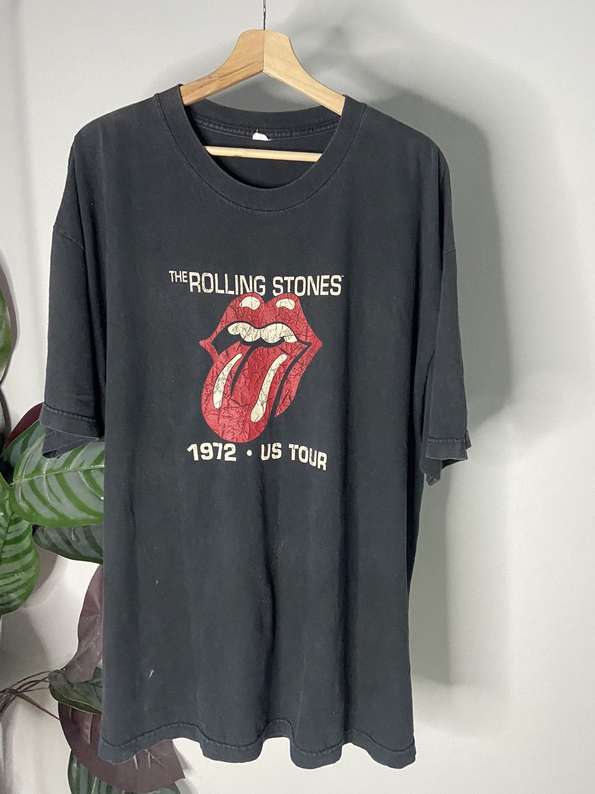 image of The Rolling Stones x Vintage The Rolling Stone X Band Tees in Black, Men's (Size 2XL)