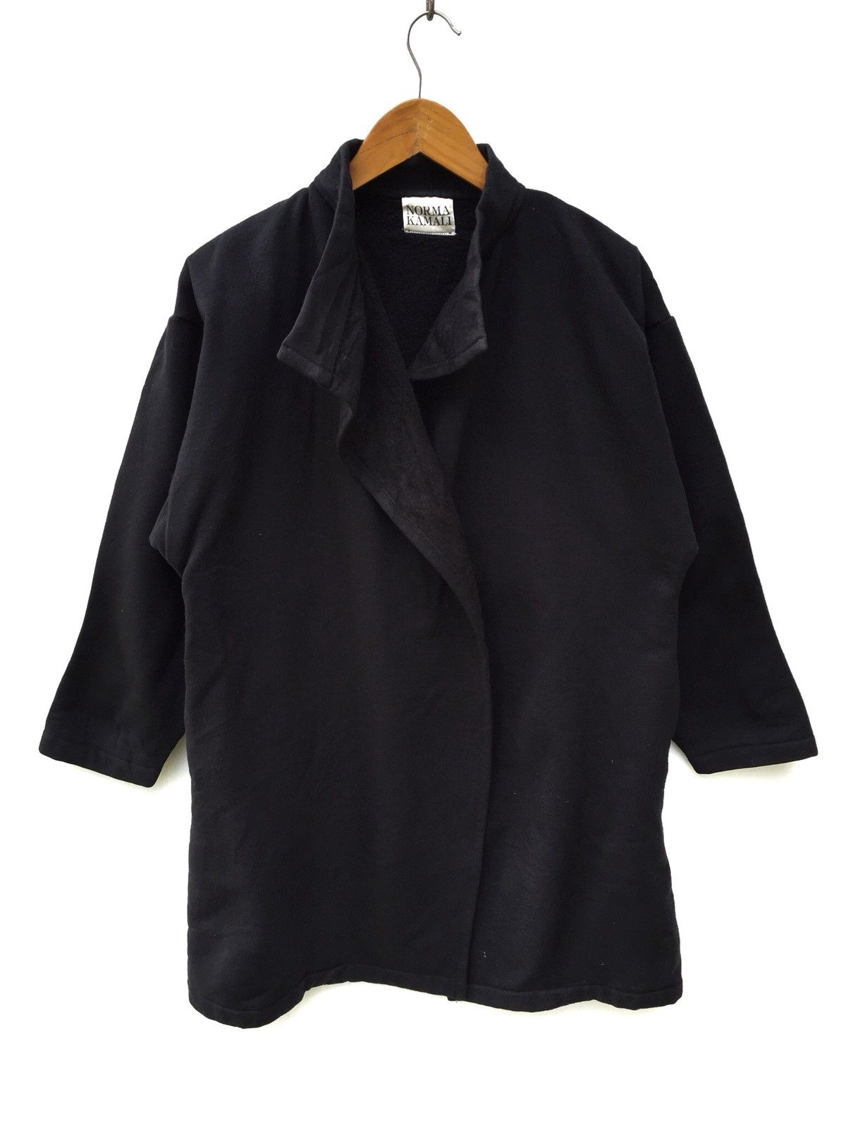 Other Vintage Norma Kamali Black Overcoat Jacket Size M / US 6-8 / IT 42-44 - 2 Thumbnail