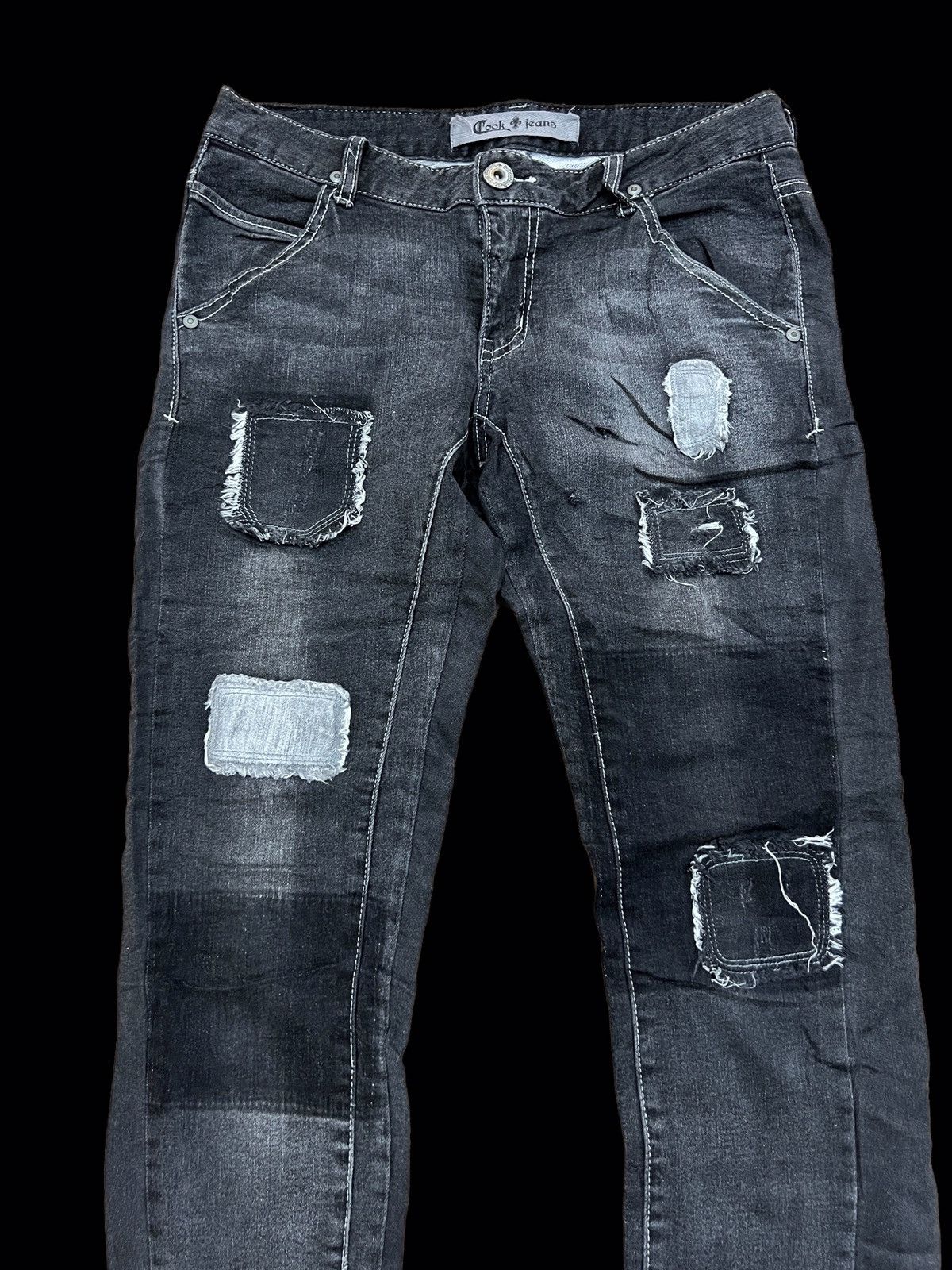 Hysteric Glamour × Japanese Brand Japanese Brand Cook Jeans Patches Inspired Undercover Style Size US 28 / EU 44 - 3 Thumbnail