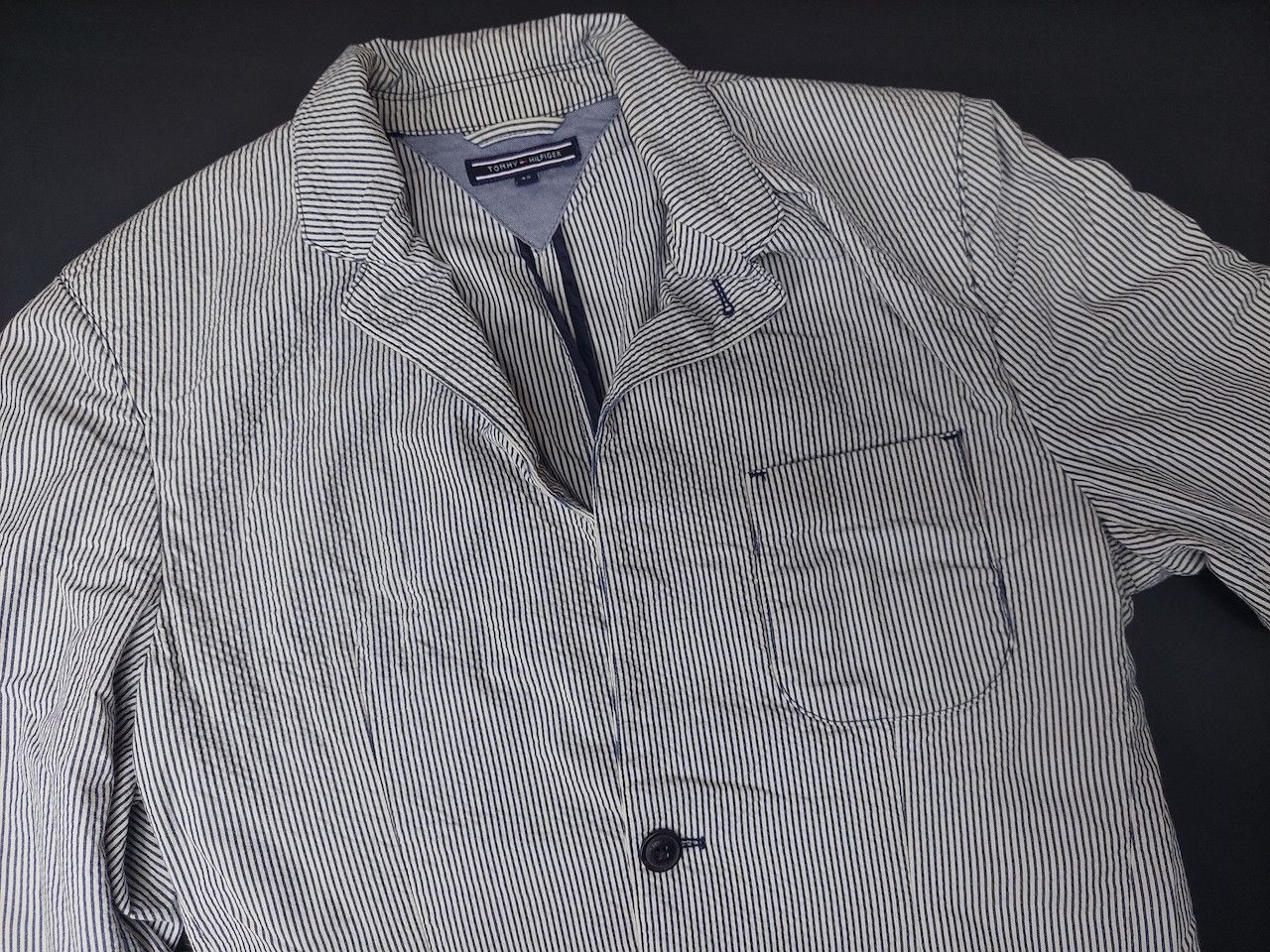 Tommy Hilfiger × Vintage VINTAGE TOMMY HILFIGER BLAZER COAT HICKORY JACKET Size US M / EU 48-50 / 2 - 10 Thumbnail