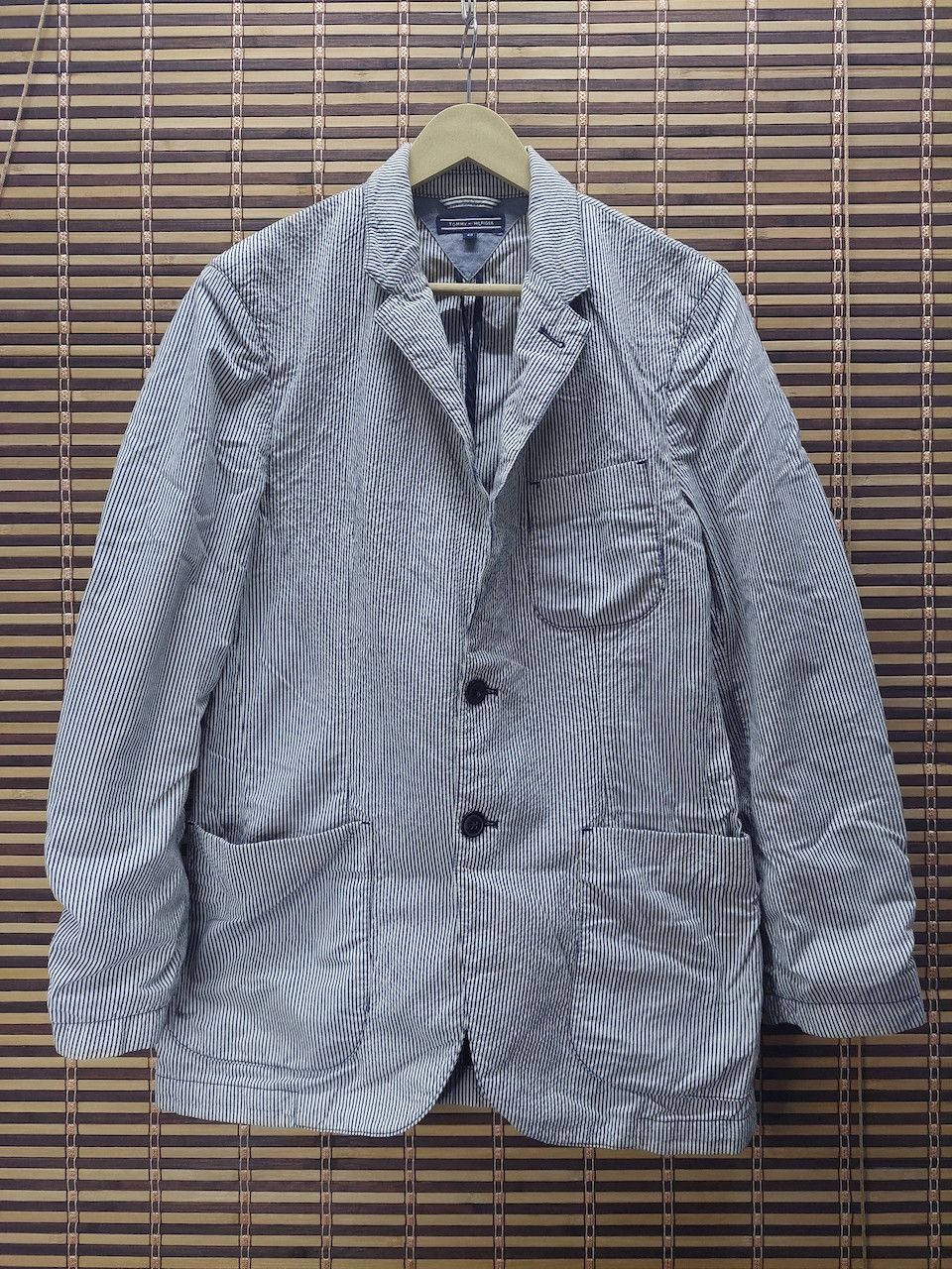 Tommy Hilfiger × Vintage VINTAGE TOMMY HILFIGER BLAZER COAT HICKORY JACKET Size US M / EU 48-50 / 2 - 6 Thumbnail