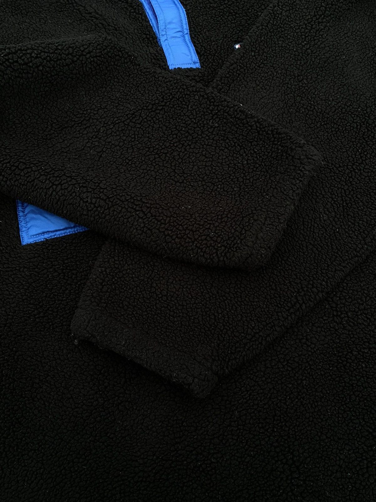 Tommy Hilfiger × Tommy Jeans × Vintage Tommy Hilfiger Vintage Teddy Anorak Jacket Oversized Black Size US XL / EU 56 / 4 - 6 Thumbnail