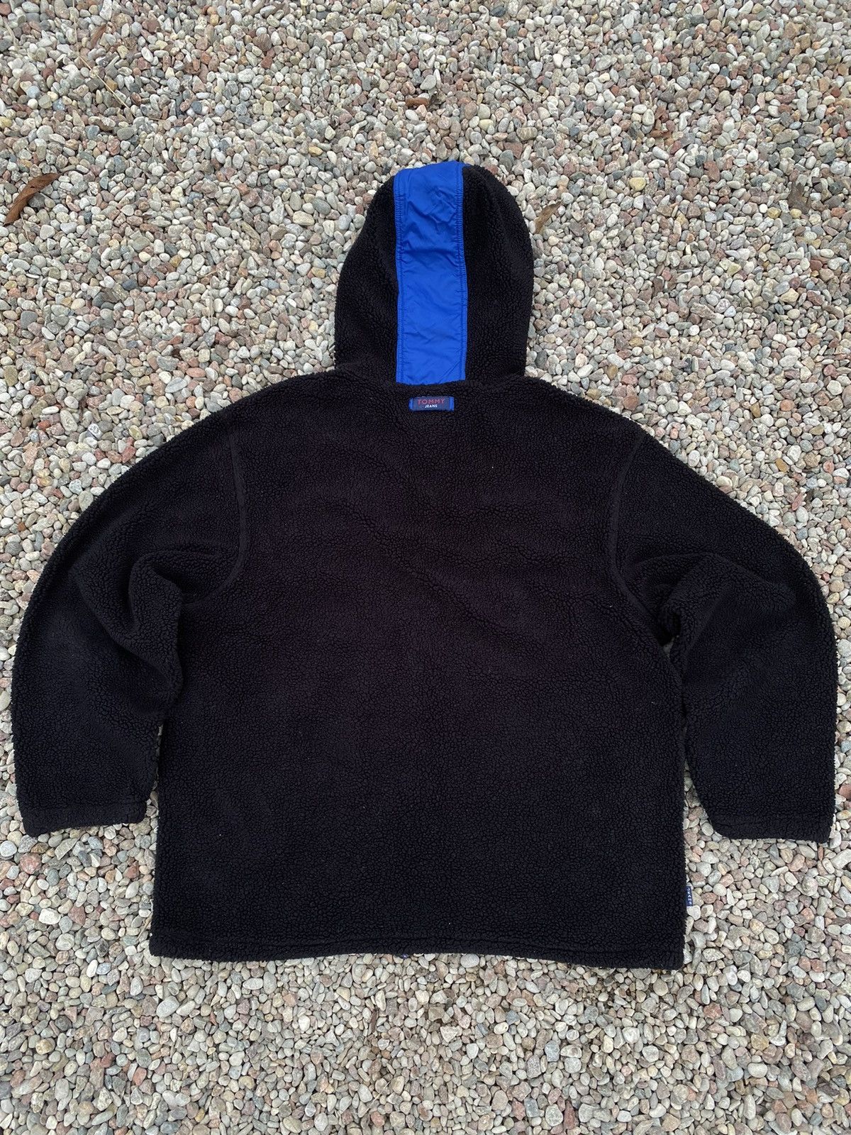 Tommy Hilfiger × Tommy Jeans × Vintage Tommy Hilfiger Vintage Teddy Anorak Jacket Oversized Black Size US XL / EU 56 / 4 - 4 Thumbnail