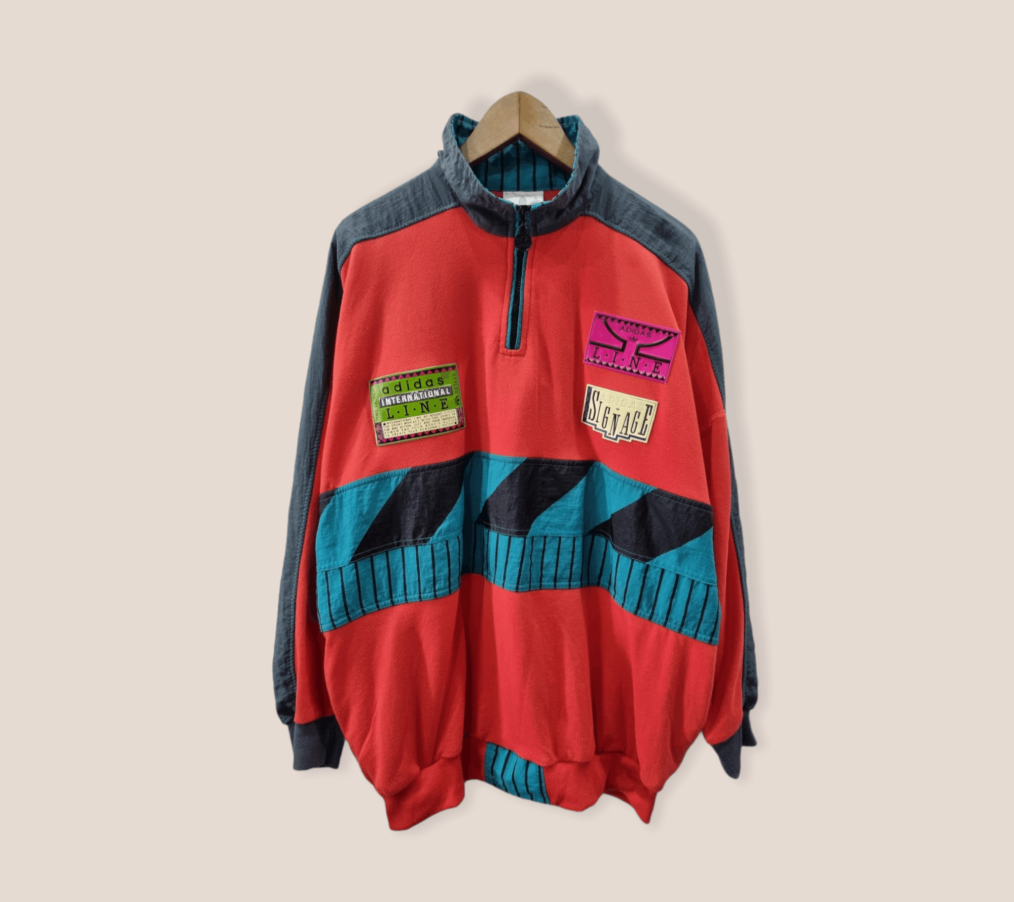 Vintage Sweater Adidas Multicolour - Made In Taiwan ROC