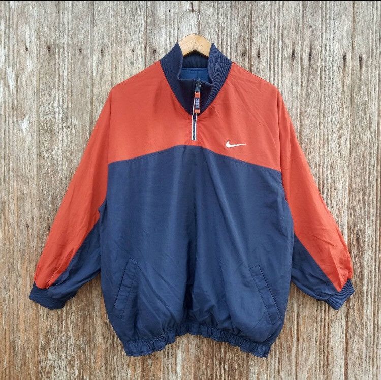 Nike Vintage Nike Swoosh Reversible Half zipper Windbreaker Size US M / EU 48-50 / 2 - 1 Thumbnail