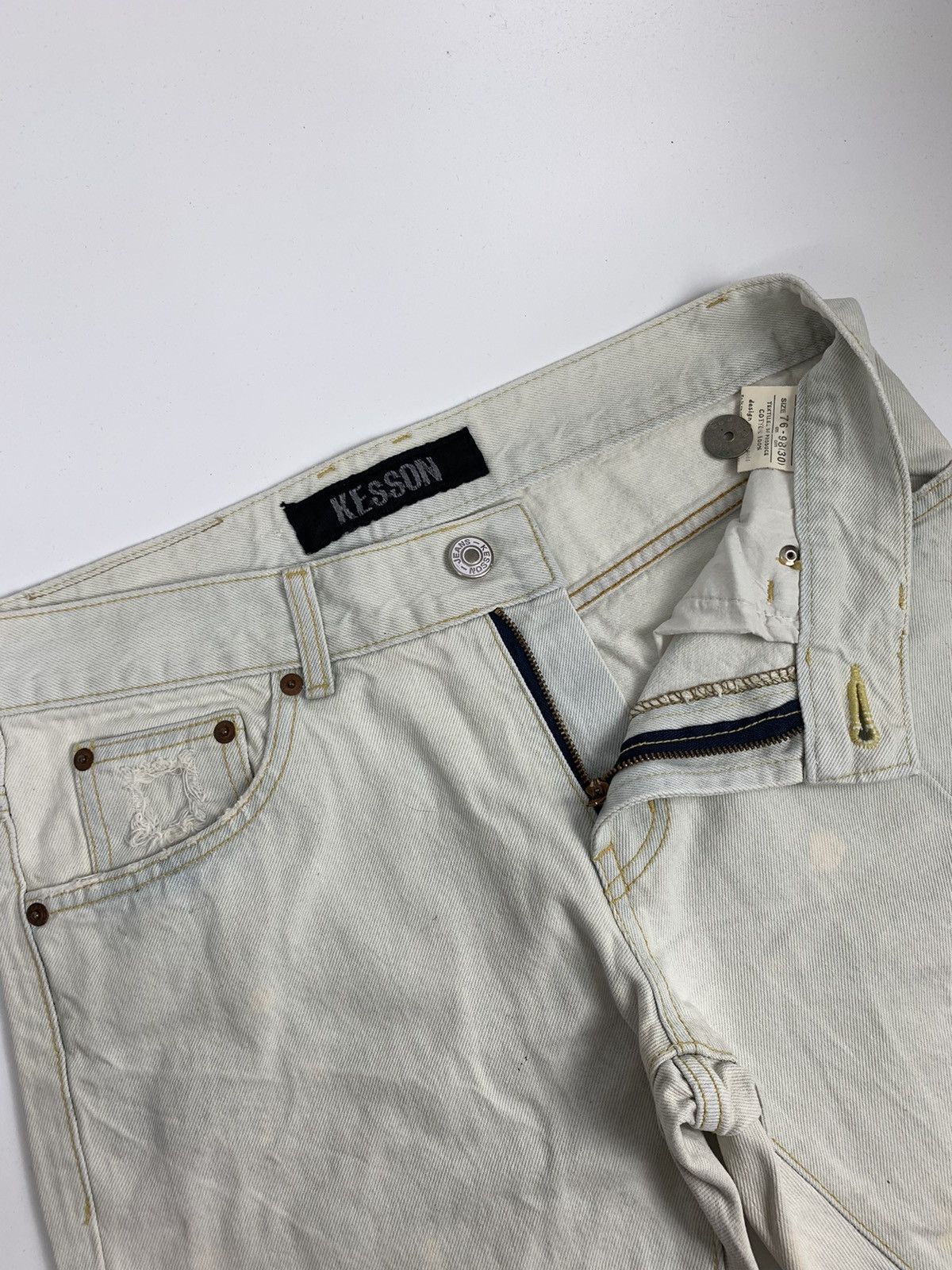 Japanese Brand Kesson Statement Distressed Jeans Size US 32 / EU 48 - 8 Thumbnail