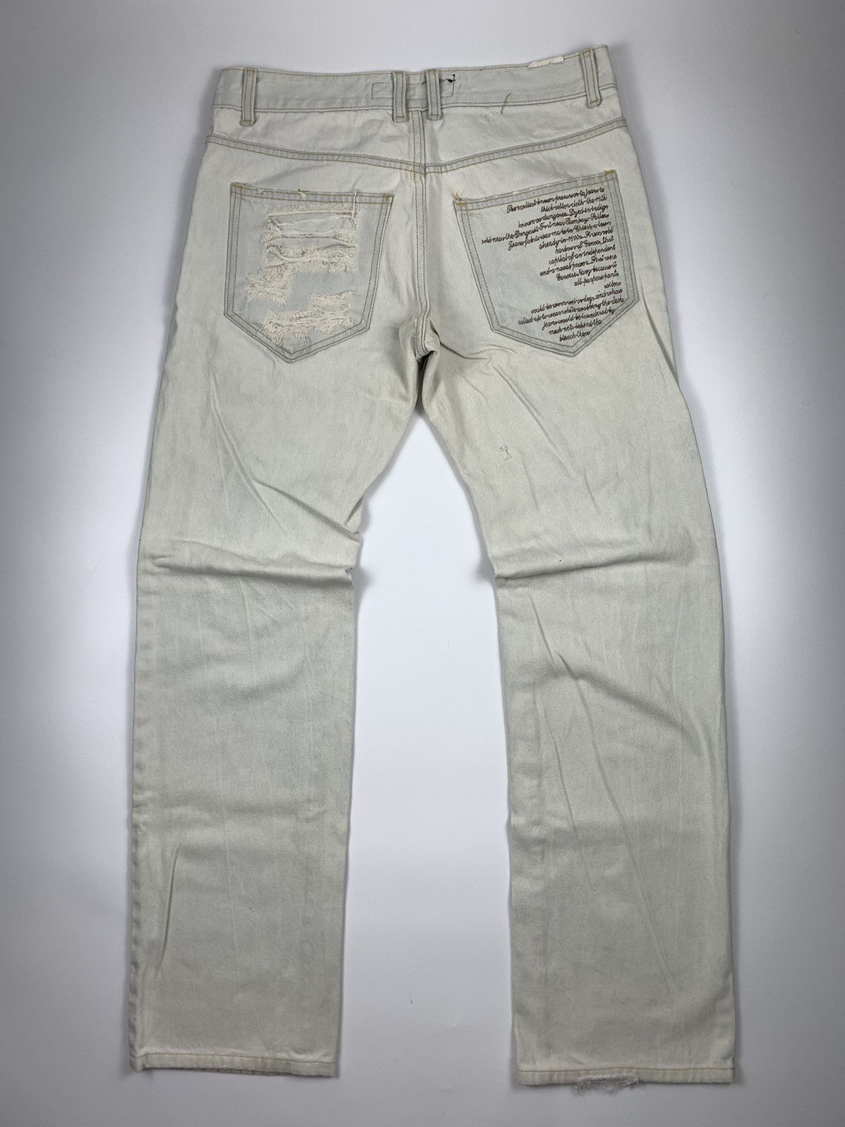 Japanese Brand Kesson Statement Distressed Jeans Size US 32 / EU 48 - 11 Thumbnail
