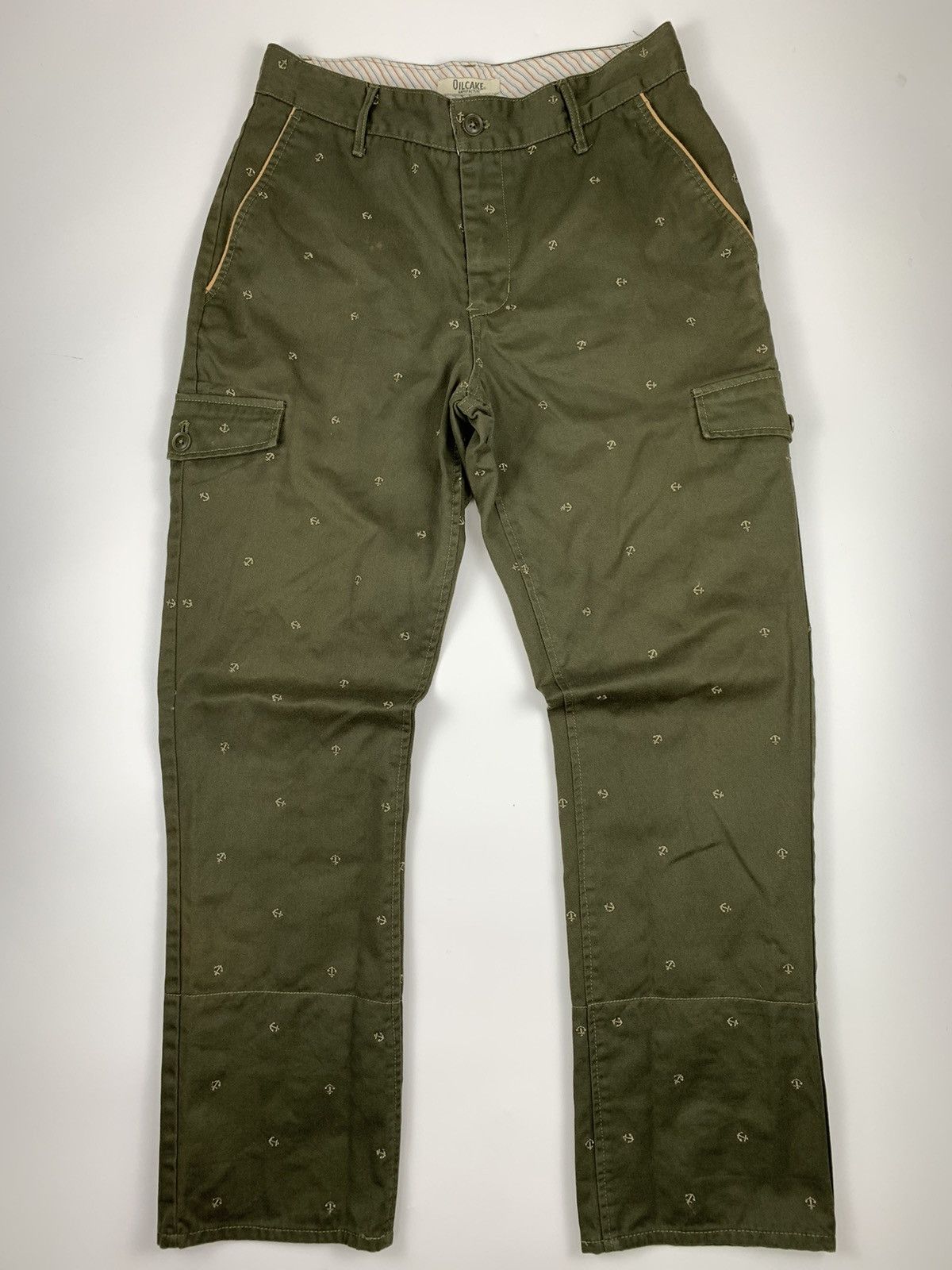 Oilcake Anchor Embroidered buckle Cargo Pant