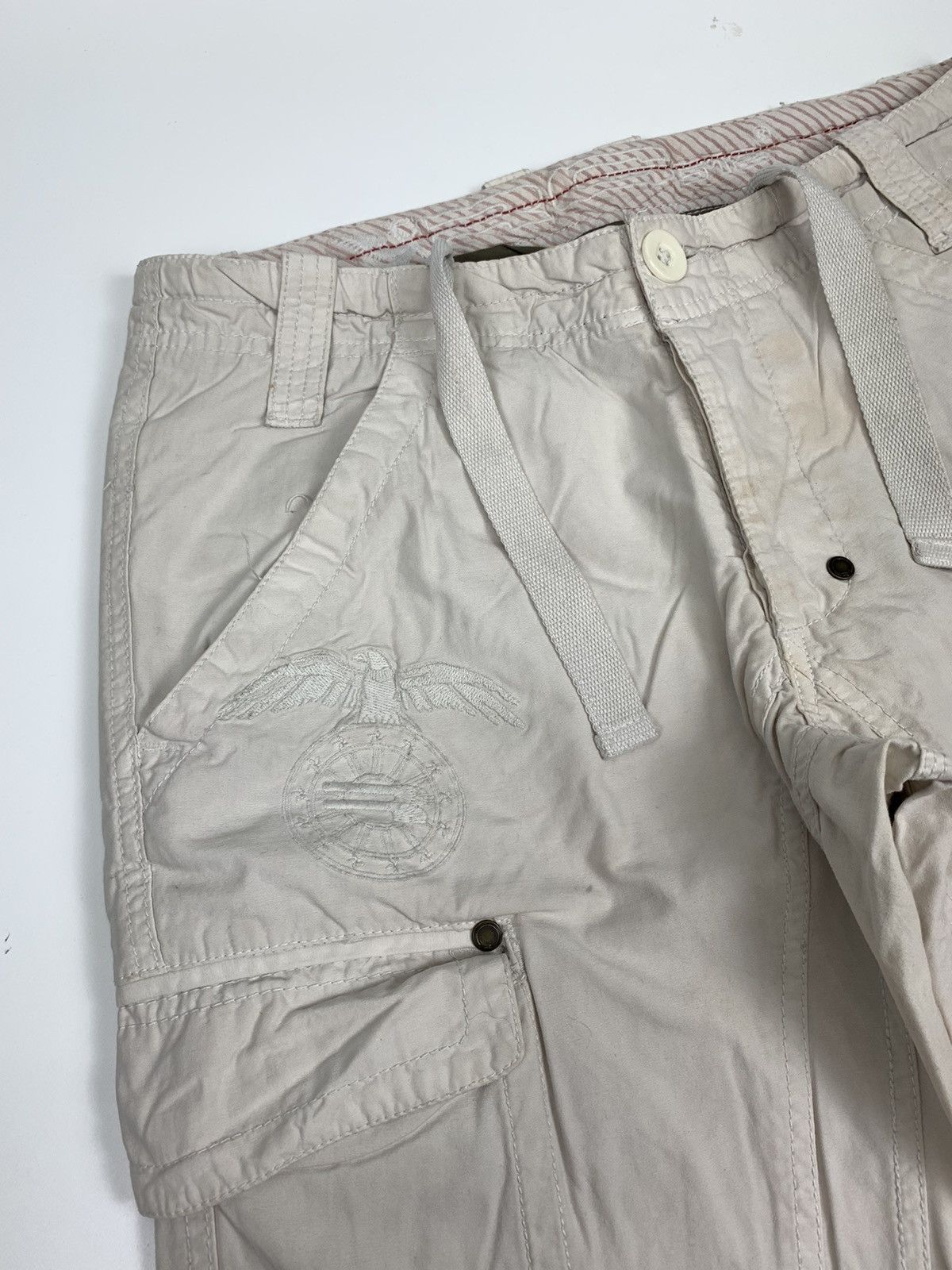 Japanese Brand Rc512 Make Your Own Destiny Embroidered Cargo Trouser Size US 28 / EU 44 - 8 Thumbnail