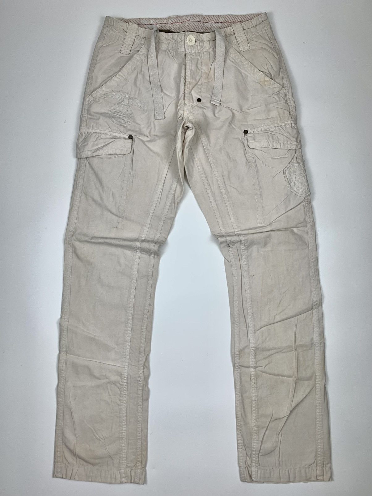 Japanese Brand Rc512 Make Your Own Destiny Embroidered Cargo Trouser Size US 28 / EU 44 - 5 Thumbnail