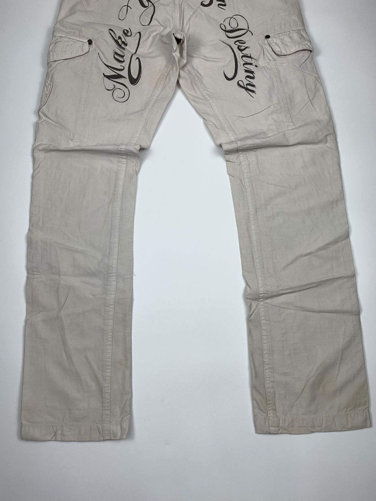 Japanese Brand Rc512 Make Your Own Destiny Embroidered Cargo Trouser Size US 28 / EU 44 - 3 Thumbnail