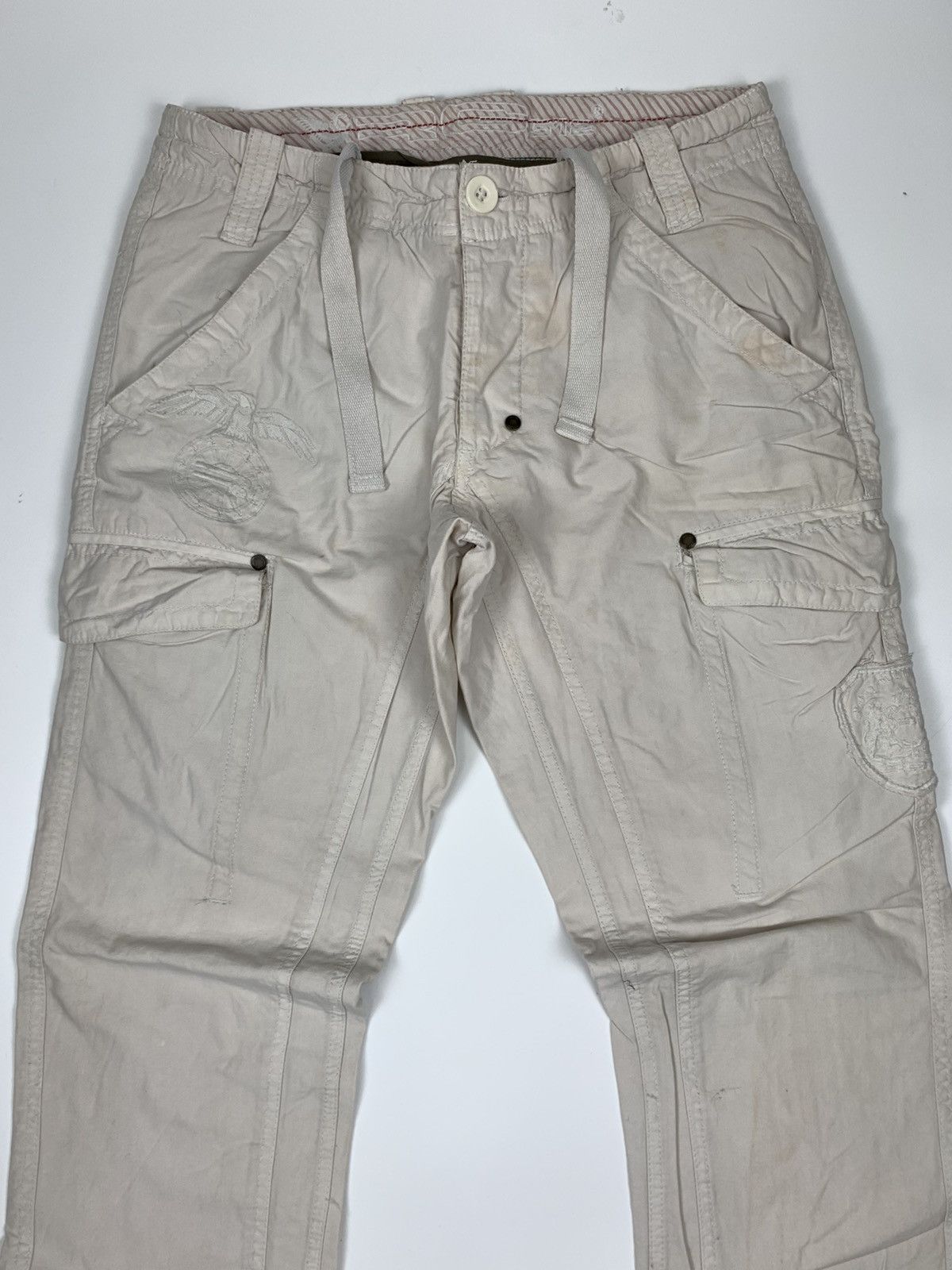 Japanese Brand Rc512 Make Your Own Destiny Embroidered Cargo Trouser Size US 28 / EU 44 - 7 Thumbnail
