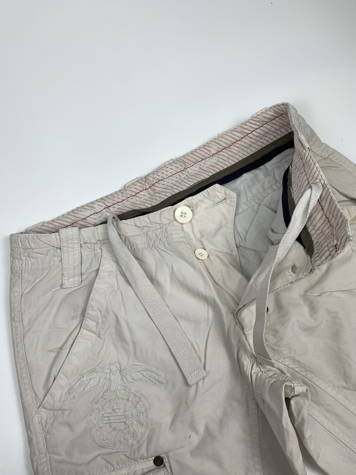 Japanese Brand Rc512 Make Your Own Destiny Embroidered Cargo Trouser Size US 28 / EU 44 - 9 Thumbnail