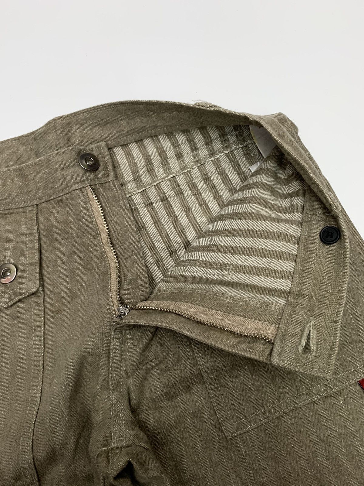 Japanese Brand Olive Girl Herringbone Twill Cargo Trouser Size US 28 / EU 44 - 7 Thumbnail