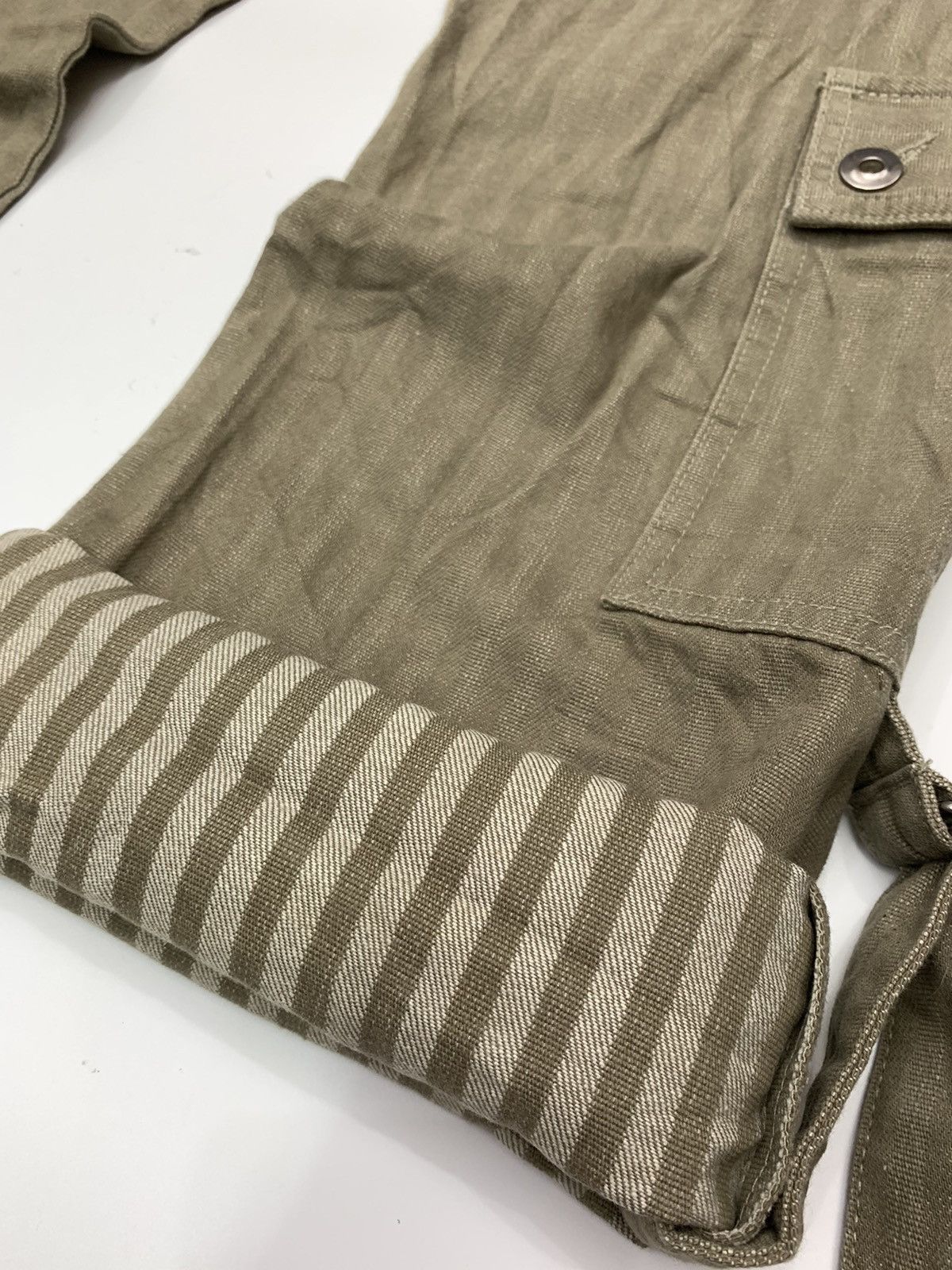 Japanese Brand Olive Girl Herringbone Twill Cargo Trouser Size US 28 / EU 44 - 13 Thumbnail