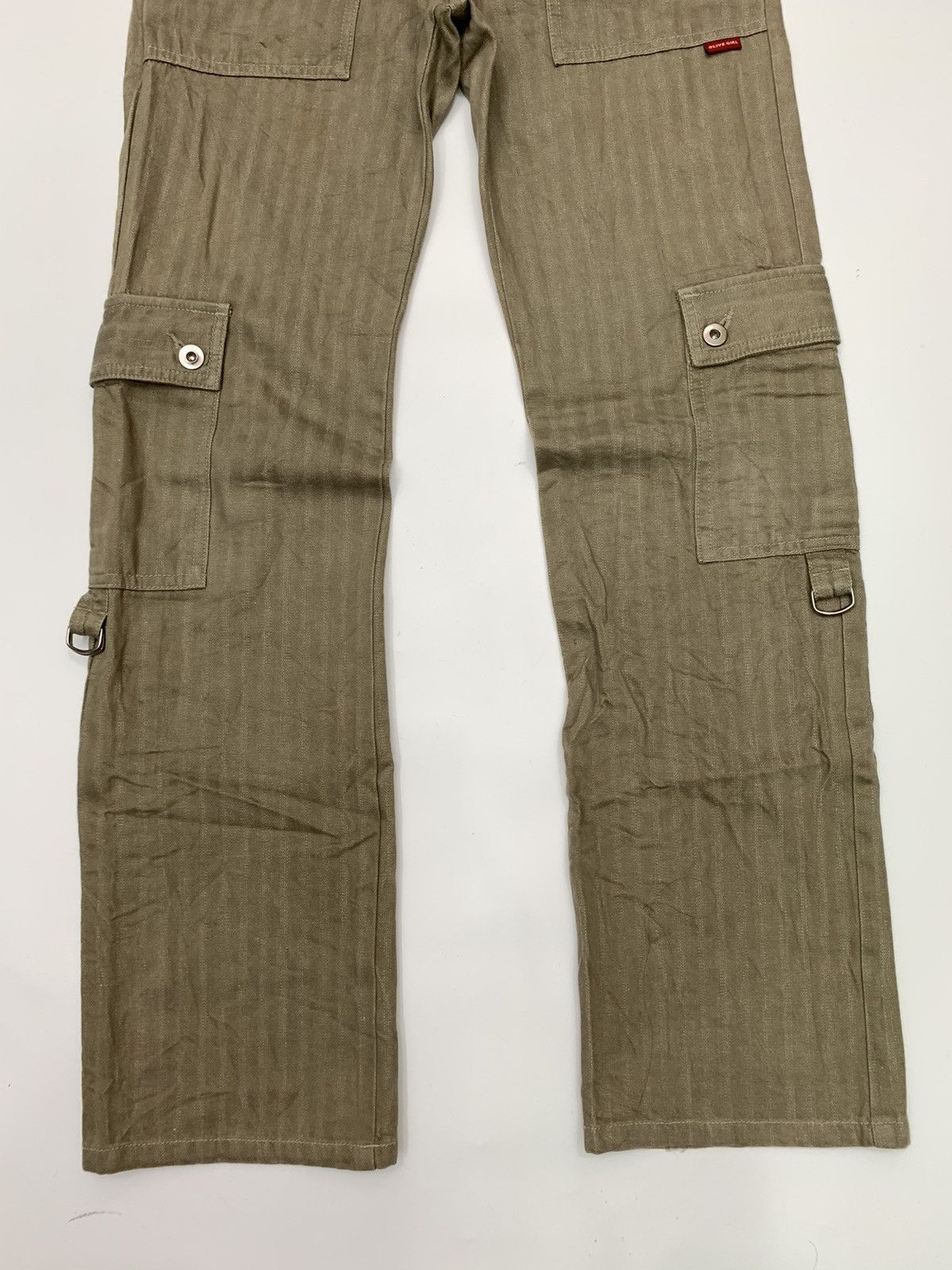 Japanese Brand Olive Girl Herringbone Twill Cargo Trouser Size US 28 / EU 44 - 5 Thumbnail