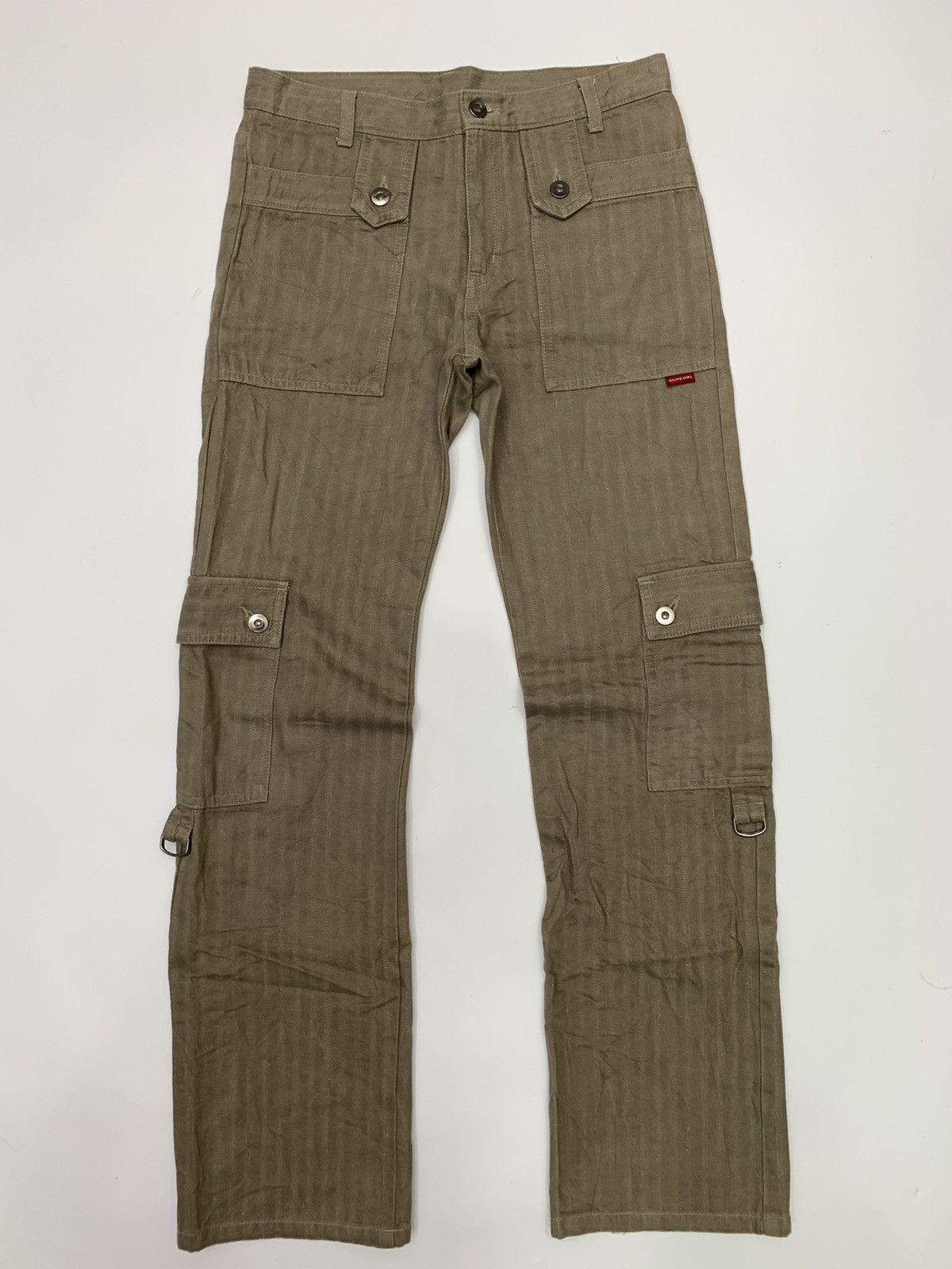 Japanese Brand Olive Girl Herringbone Twill Cargo Trouser | Grailed