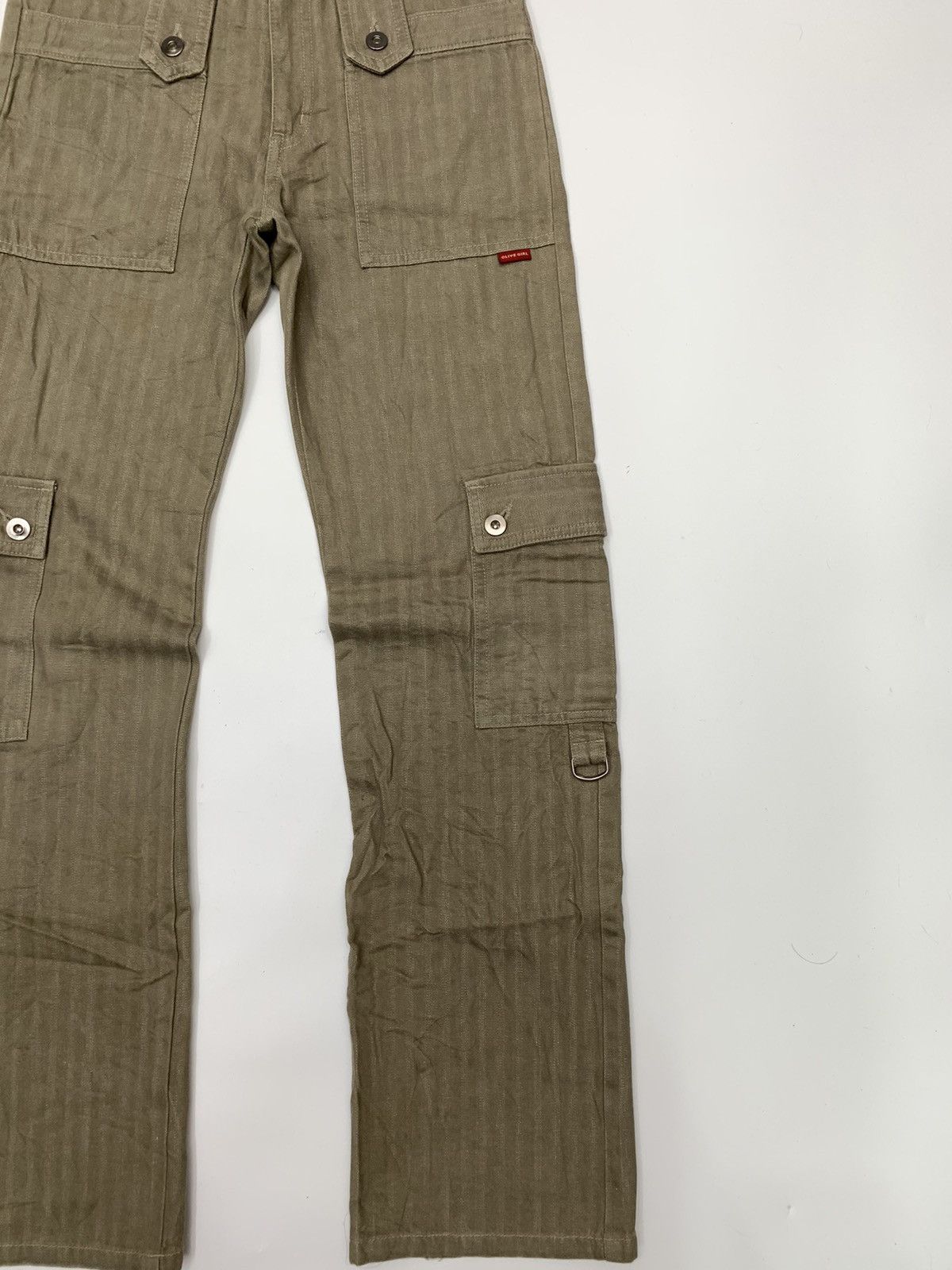 Japanese Brand Olive Girl Herringbone Twill Cargo Trouser Size US 28 / EU 44 - 3 Thumbnail