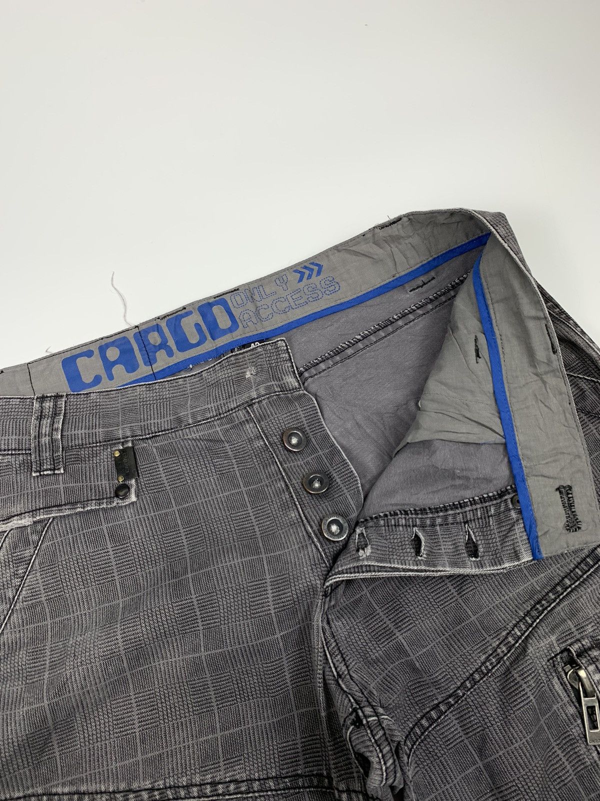 Japanese Brand Only Access Checkerboard Cargo Trousers Size US 33 - 5 Thumbnail