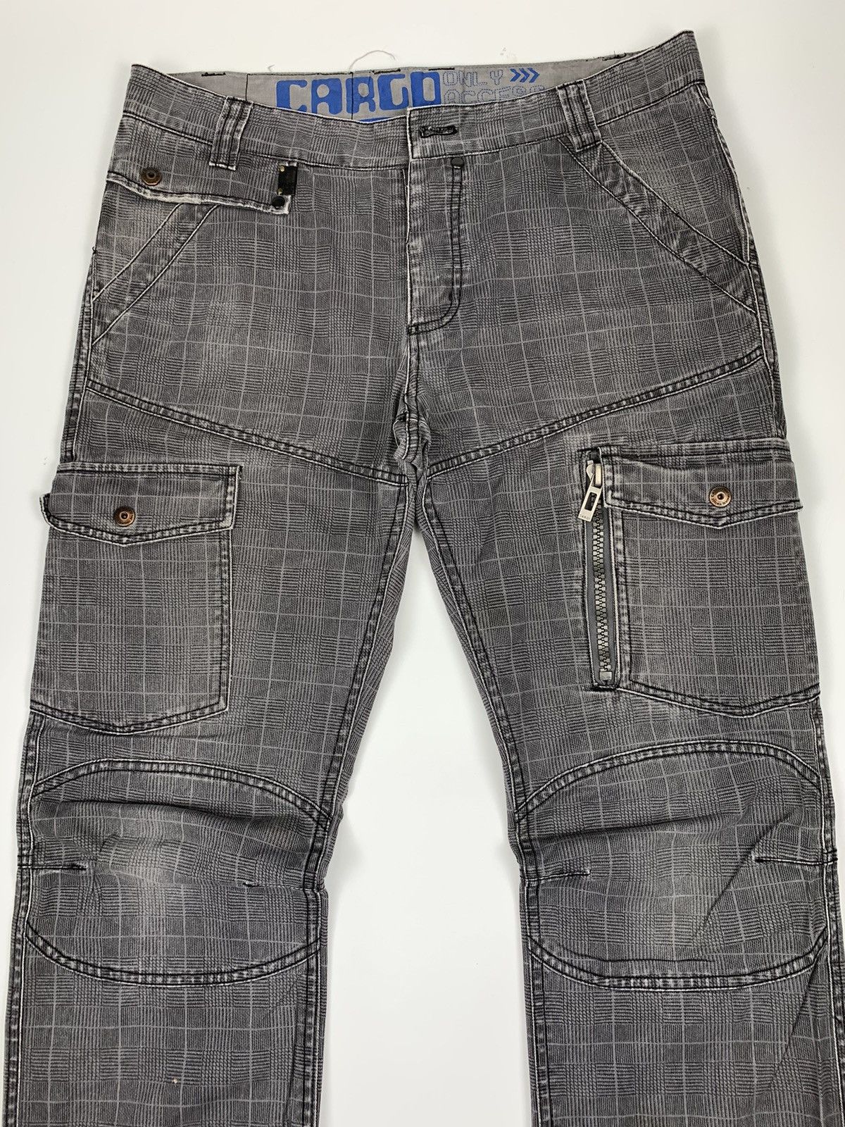 Japanese Brand Only Access Checkerboard Cargo Trousers Size US 33 - 3 Thumbnail