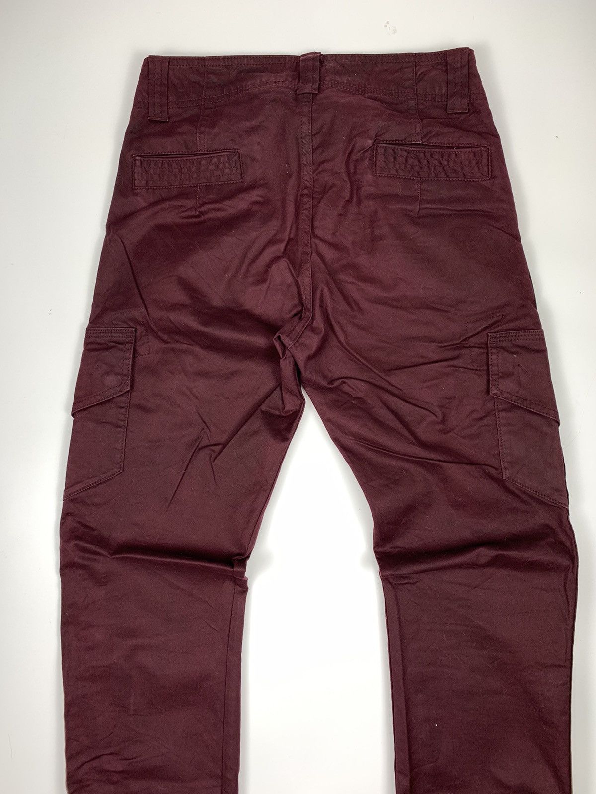 Japanese Brand Semantic Design Burgundy Waxed Bondage Cargo Pants Size US 30 / EU 46 - 8 Thumbnail